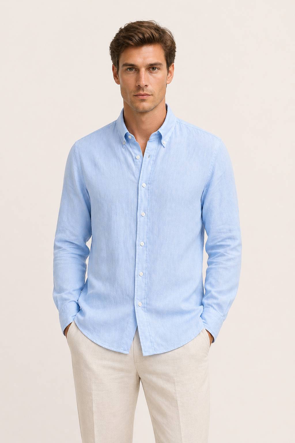 Haute Linen Shirt Light Blue
