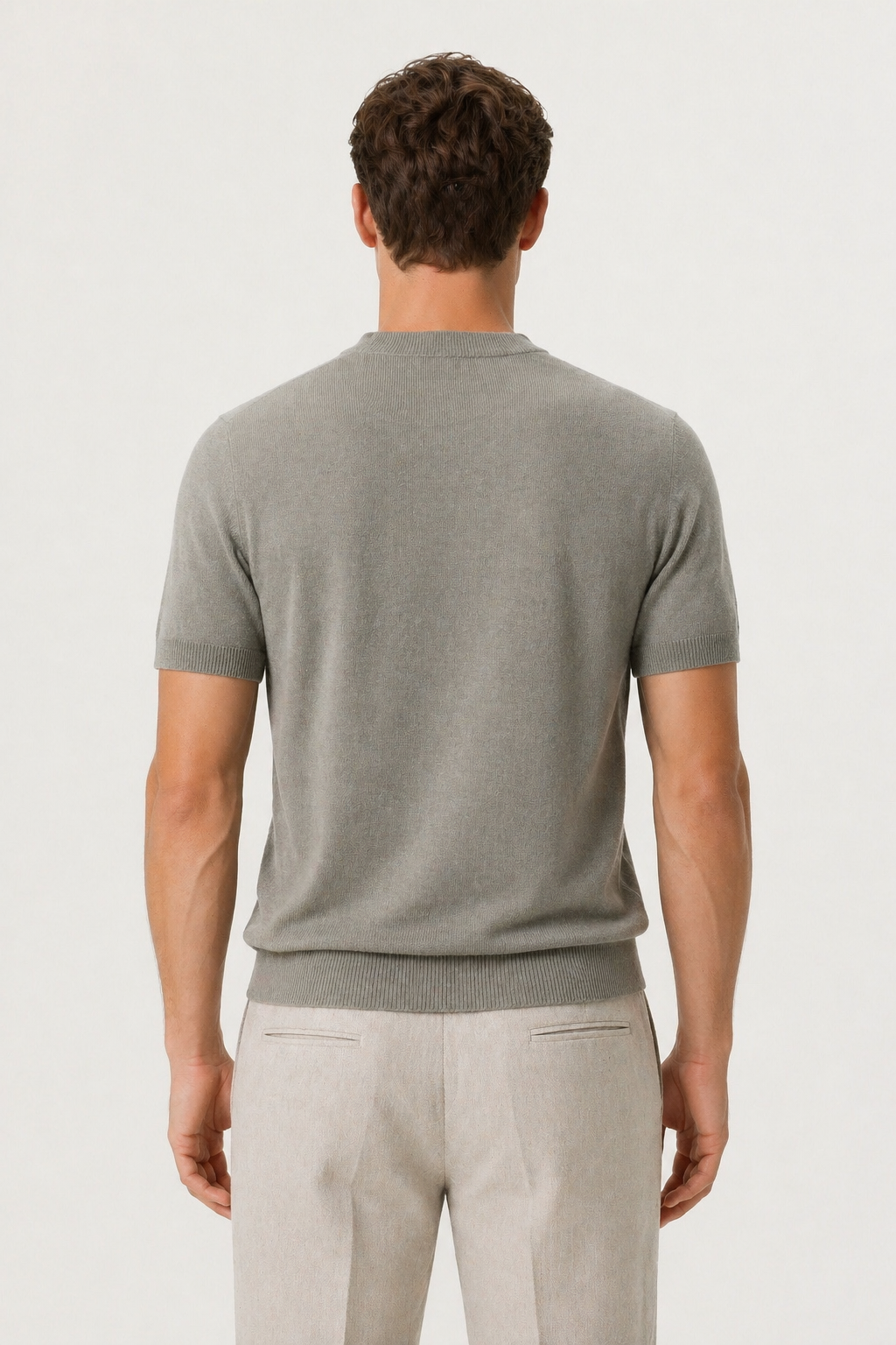 Azure Knit Tee Stone Green