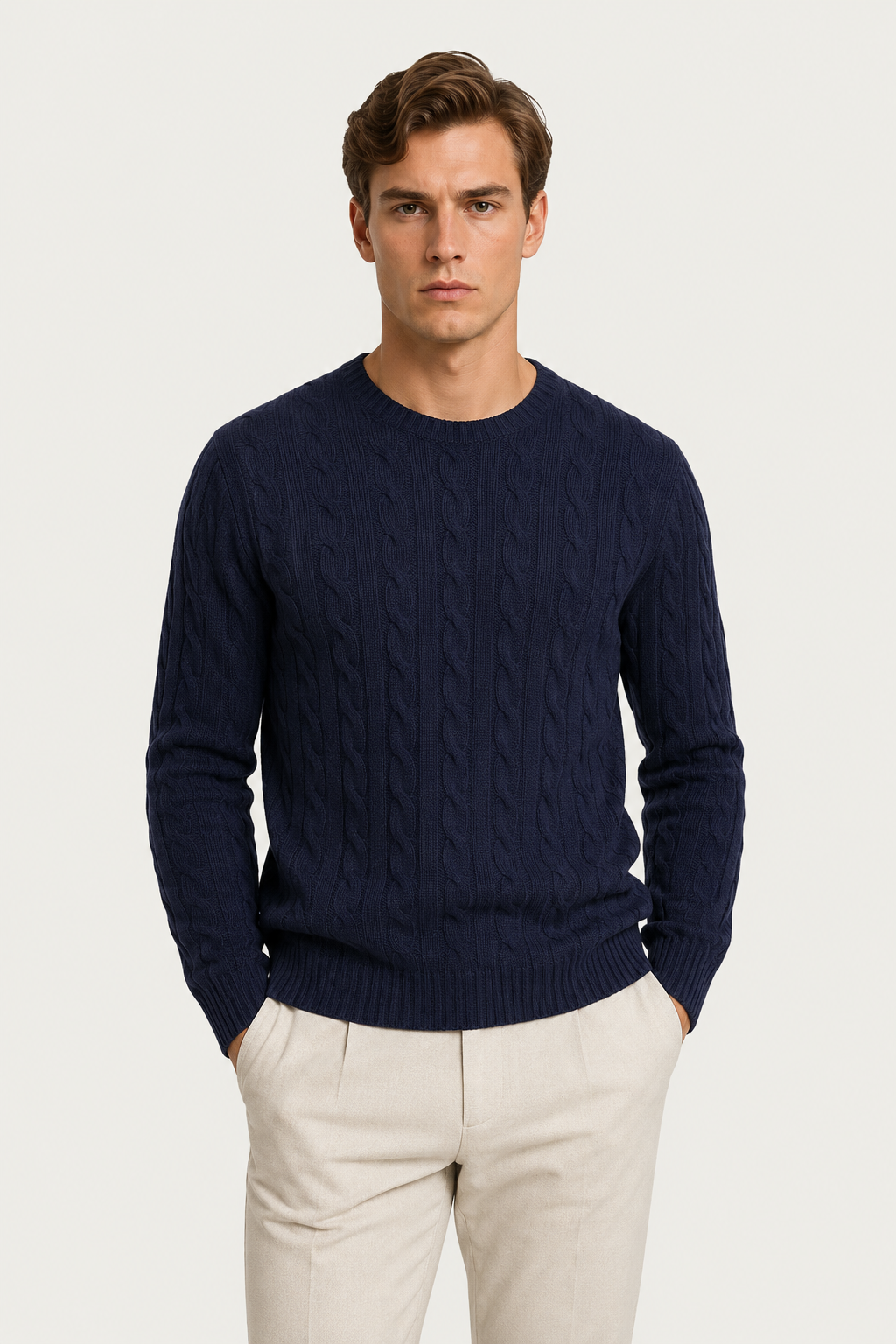 Artisan Cable Knit Navy