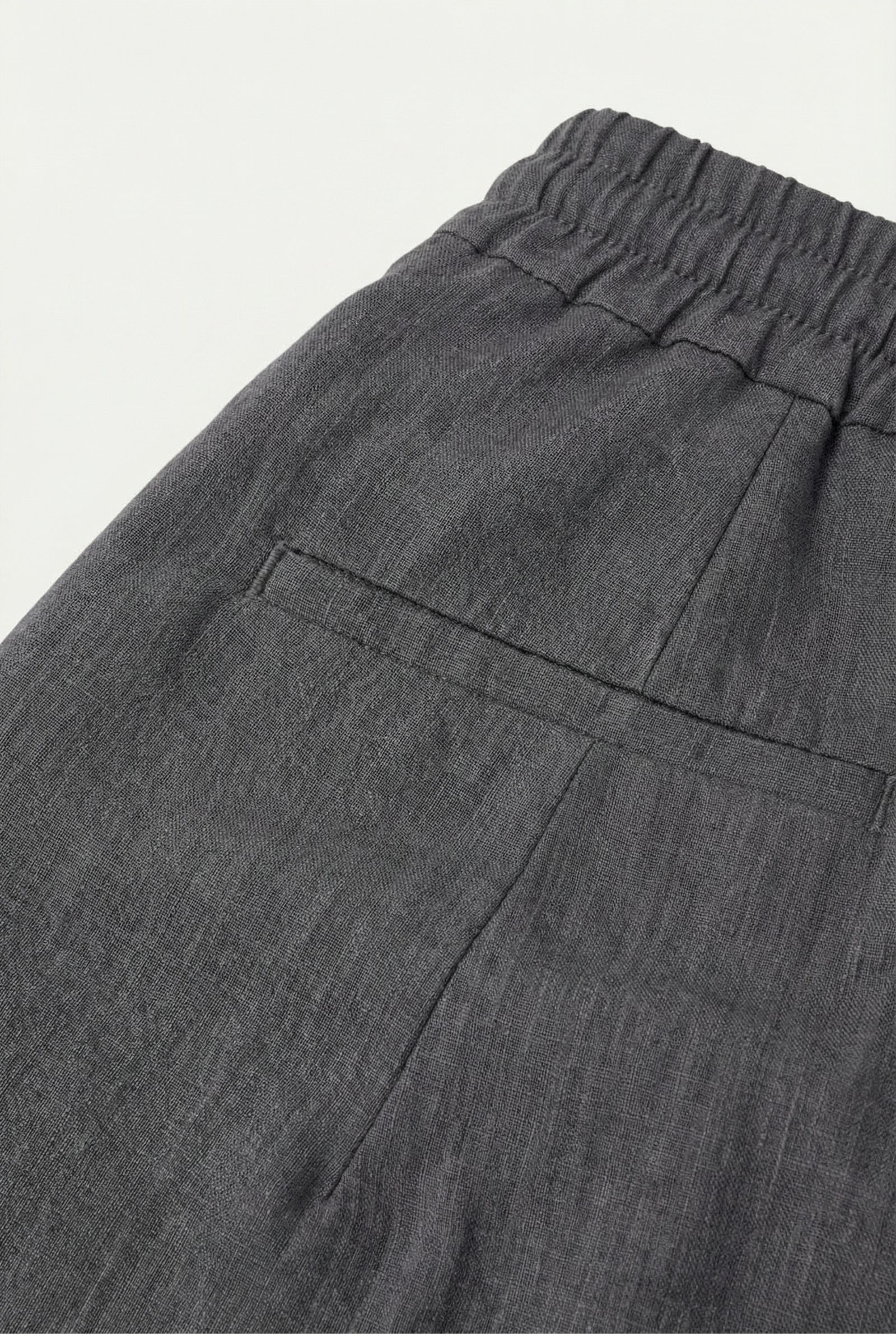 Gray Linen Bayside Shorts