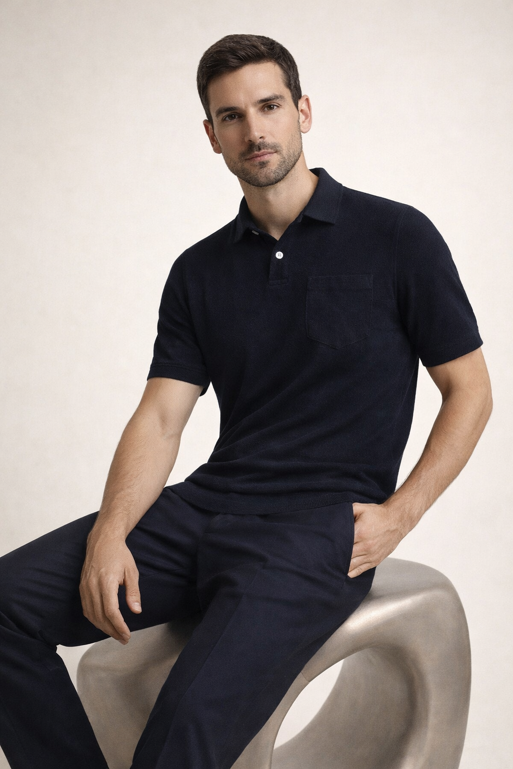 Riviera Terry Polo Navy