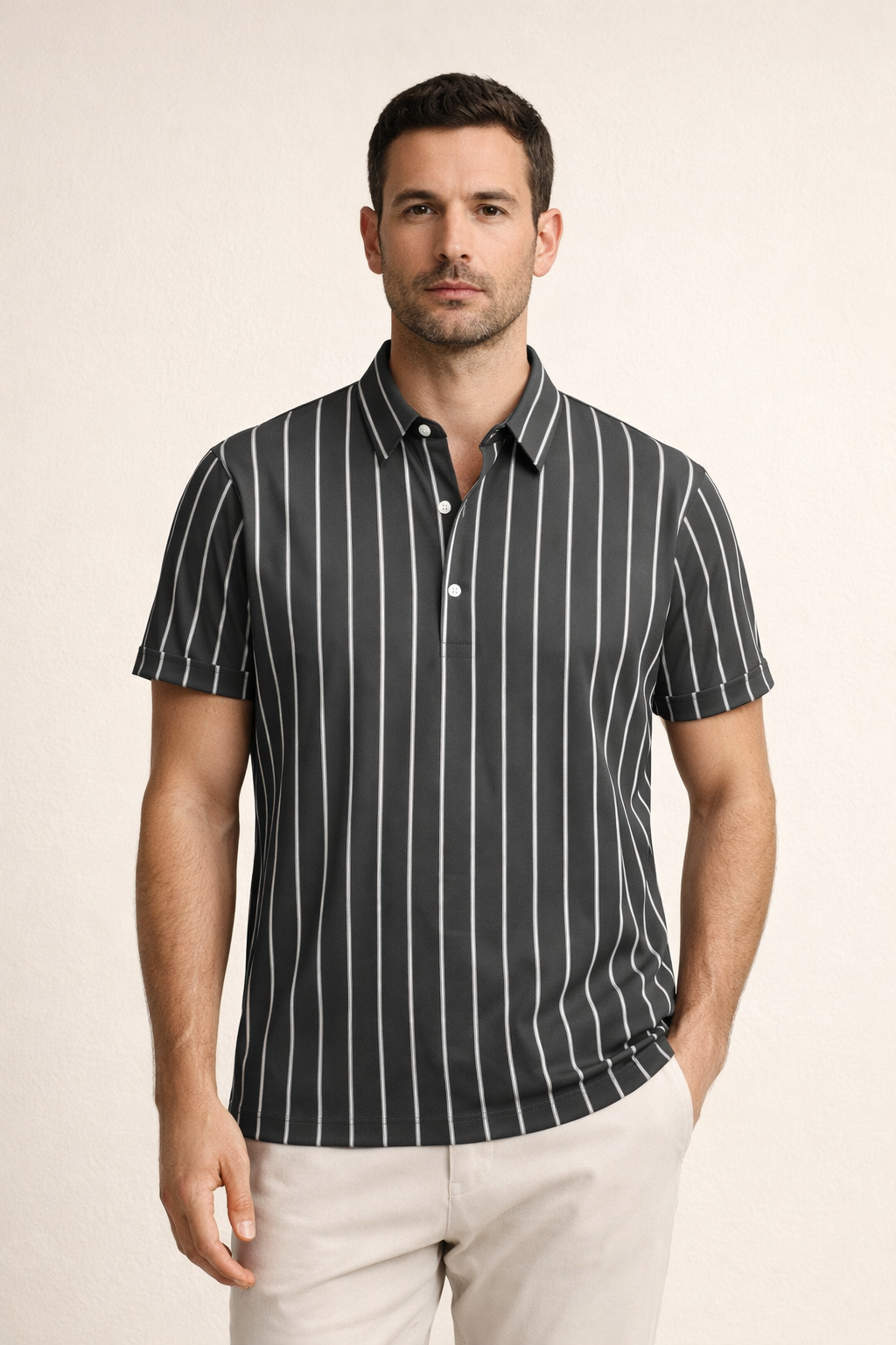 Heritage Stripe Sleeve Gray