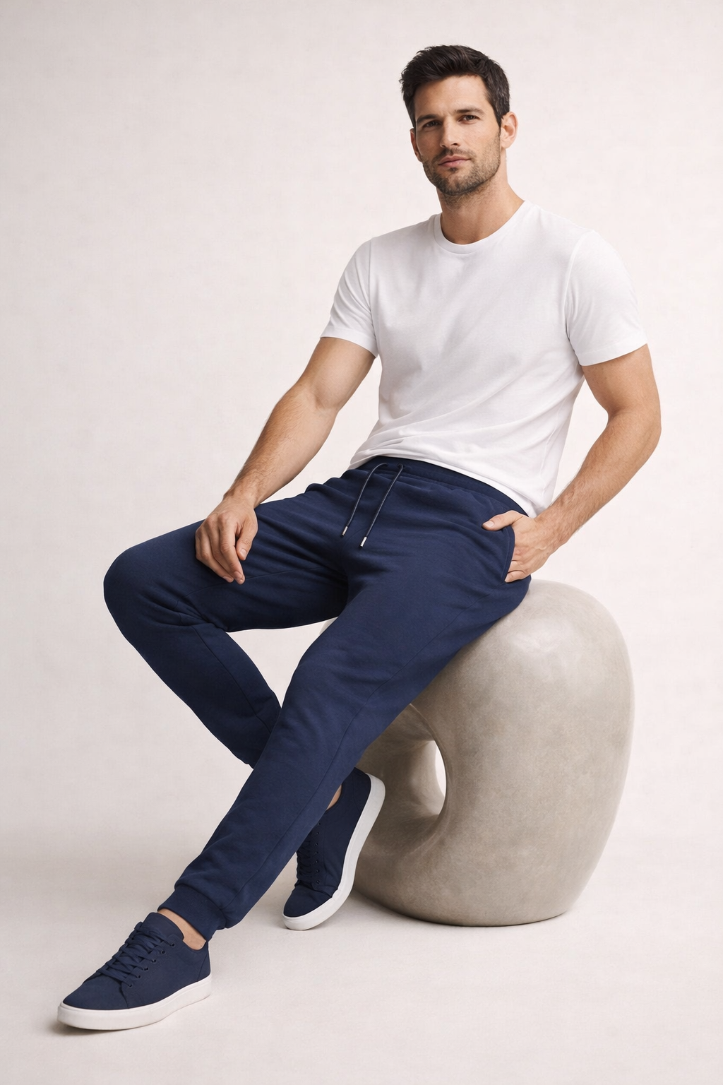 Contour Knit Jogger Navy