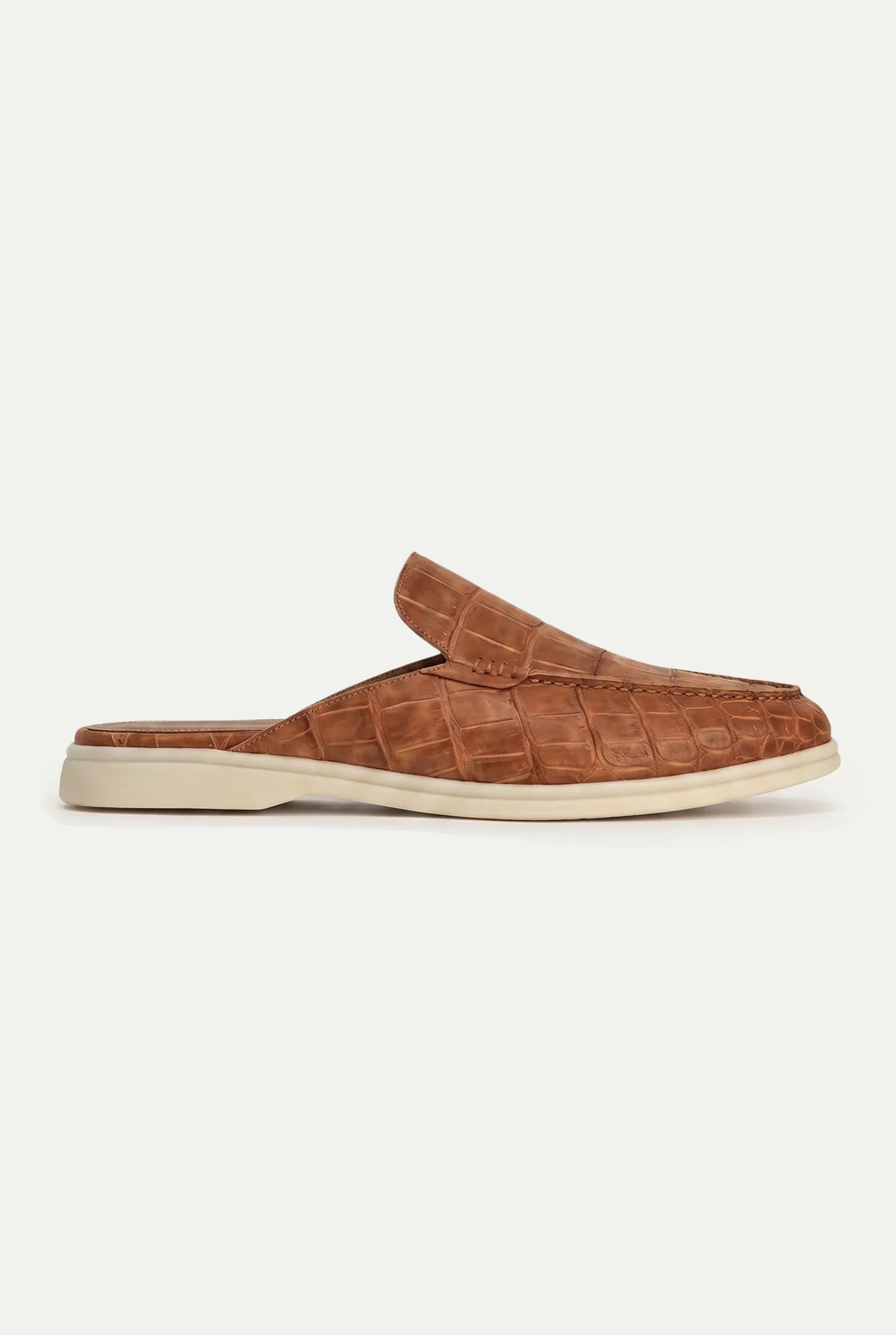 Croco Mule Yacht Tan