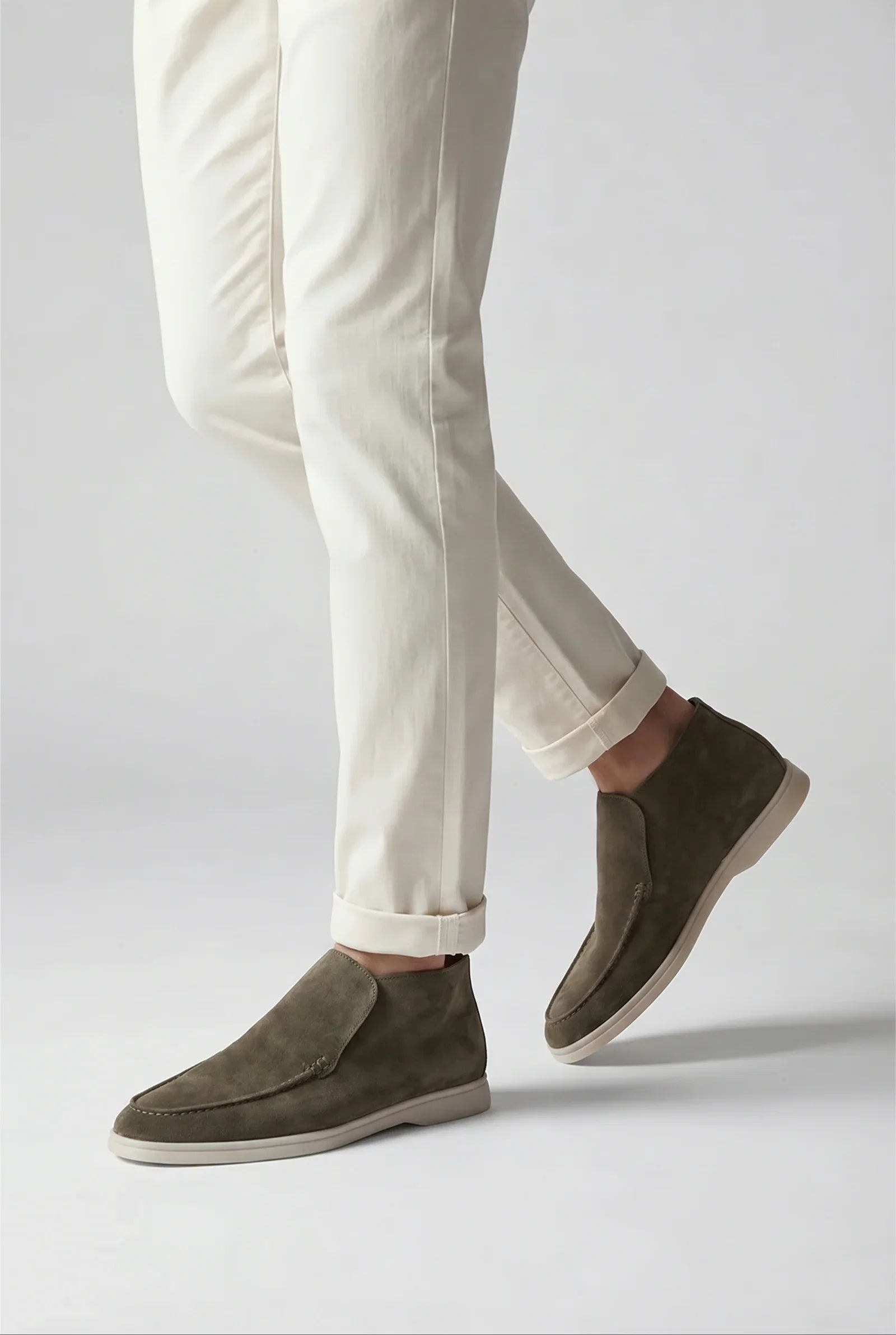 Cortina Suede Loafer Dark Taupe