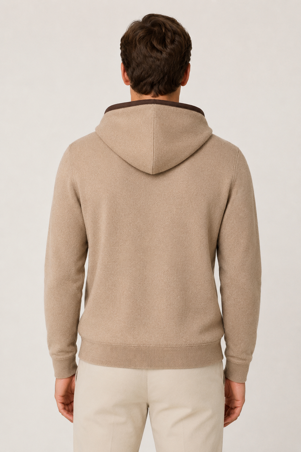 Hooded Cardigan Brown / Dark Brown