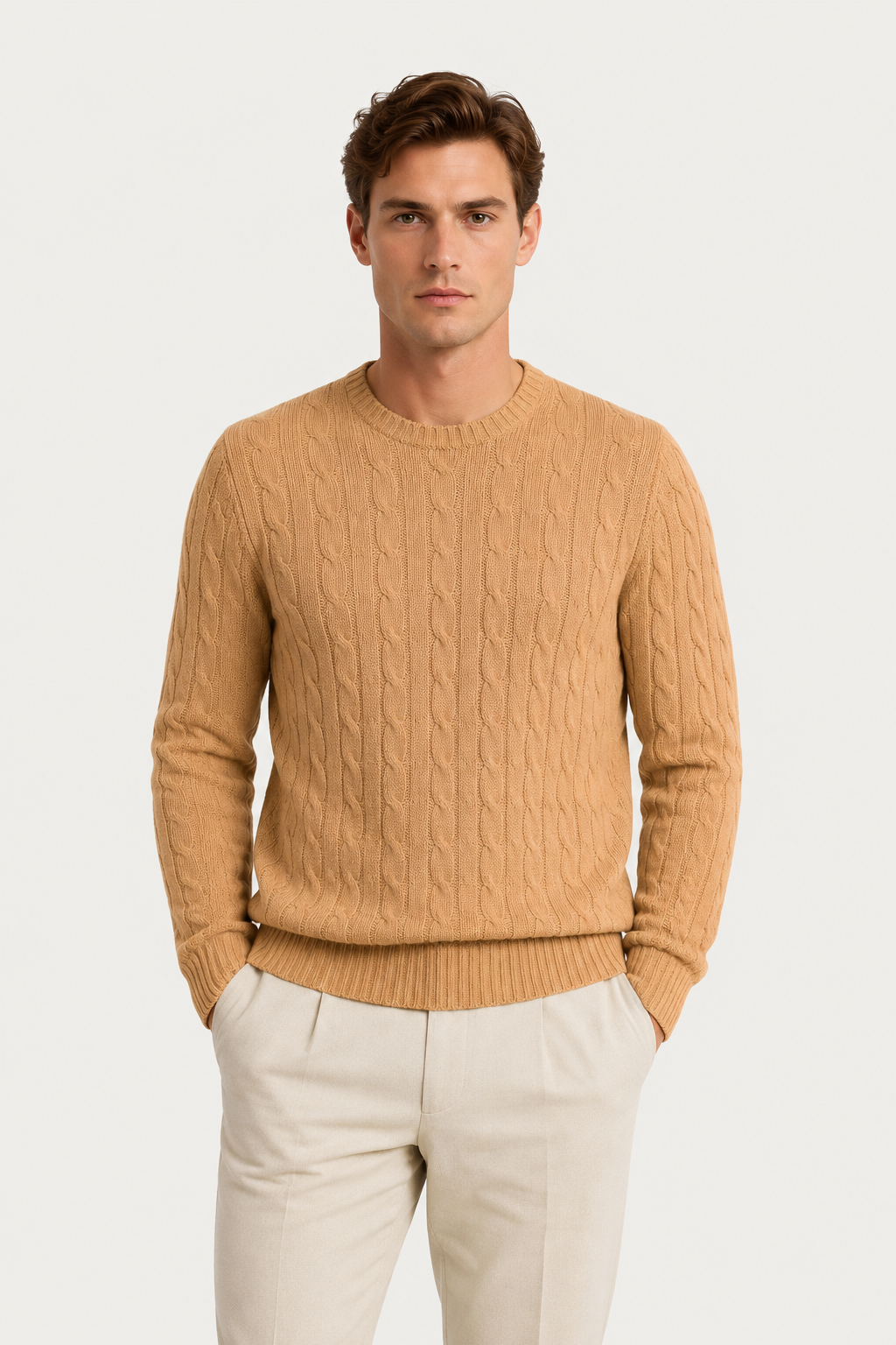 Artisan Cable Knit Camel