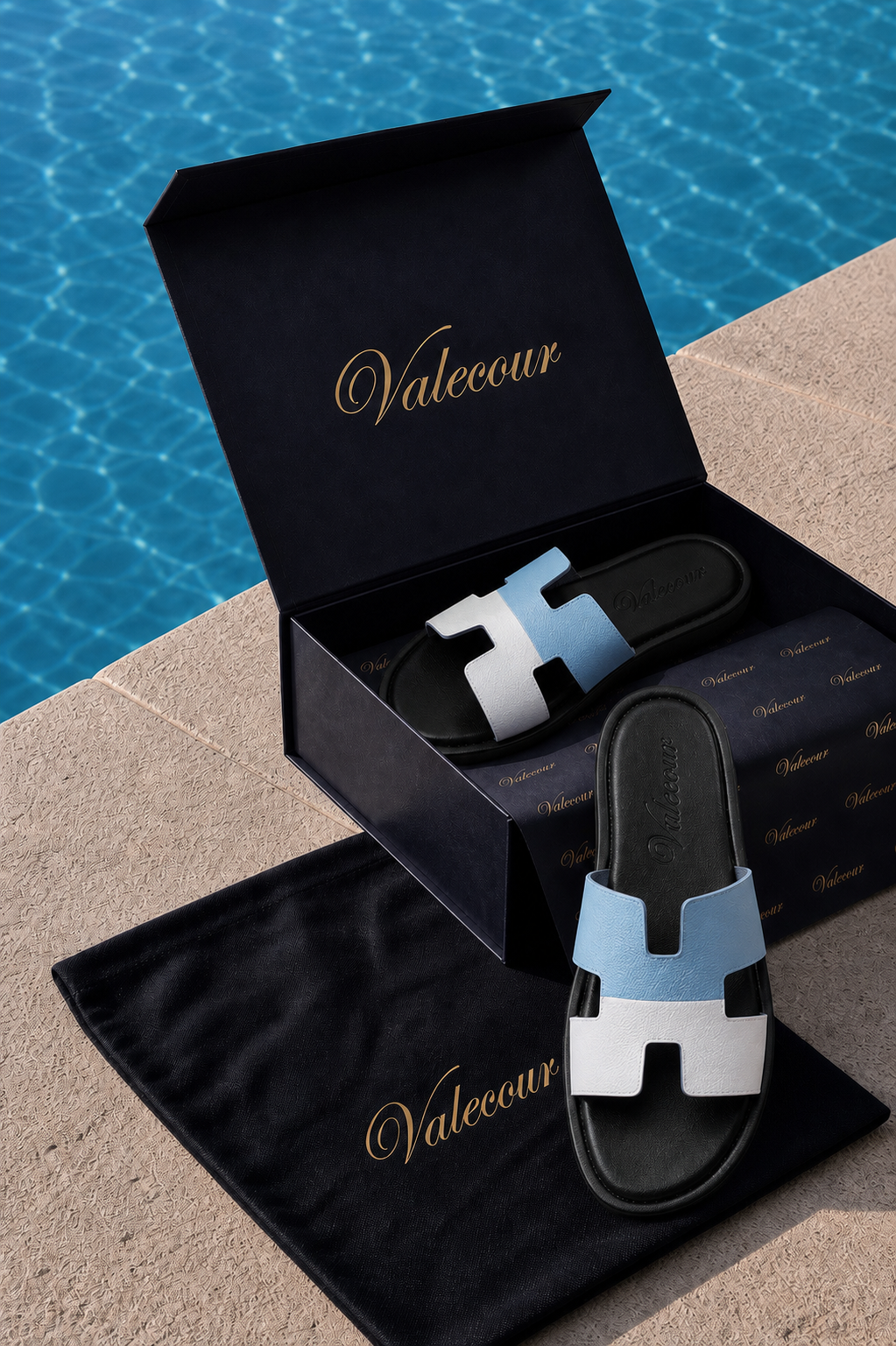 Valero Sandal Light Blue/White