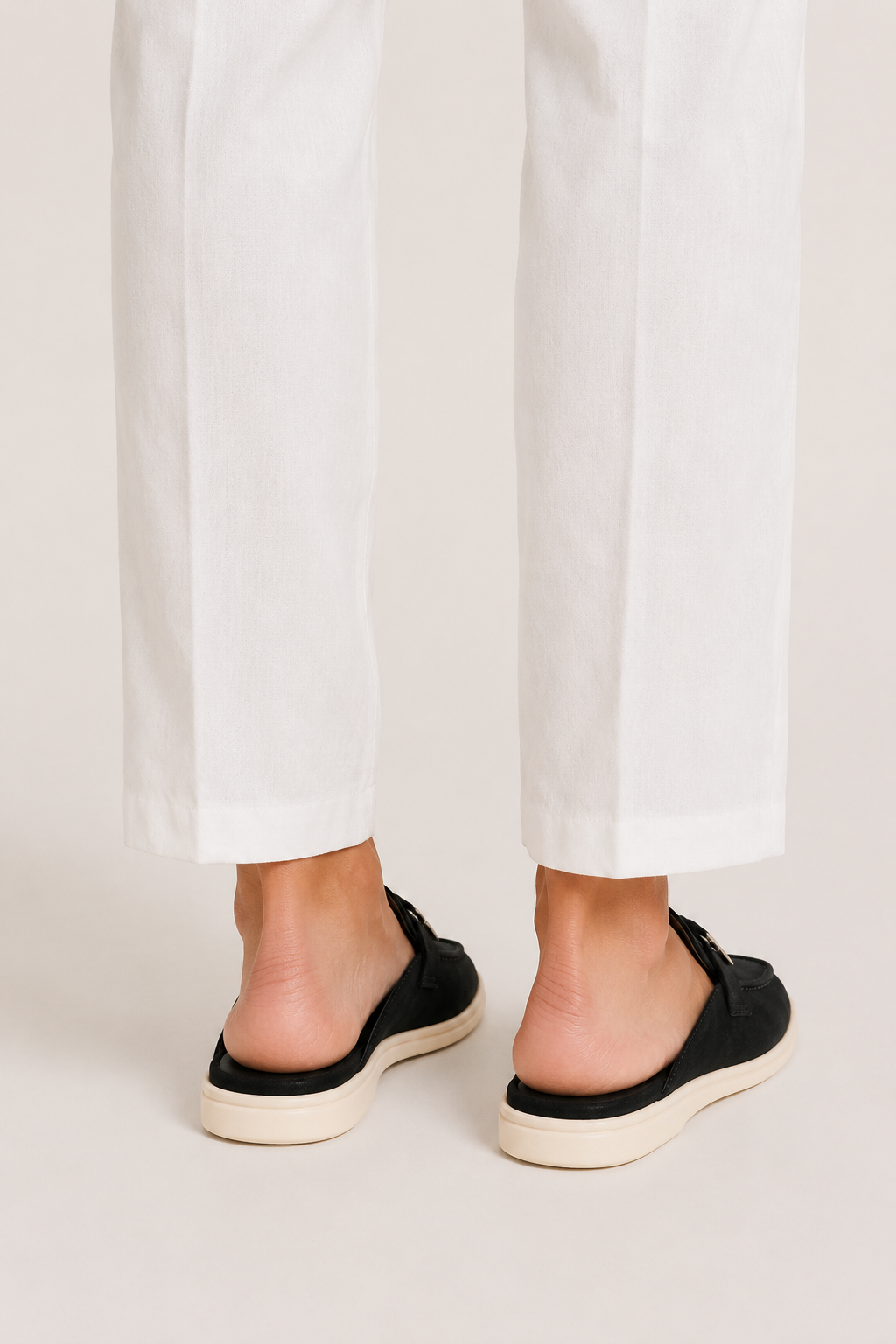 Ancestral Buckle Mule Black