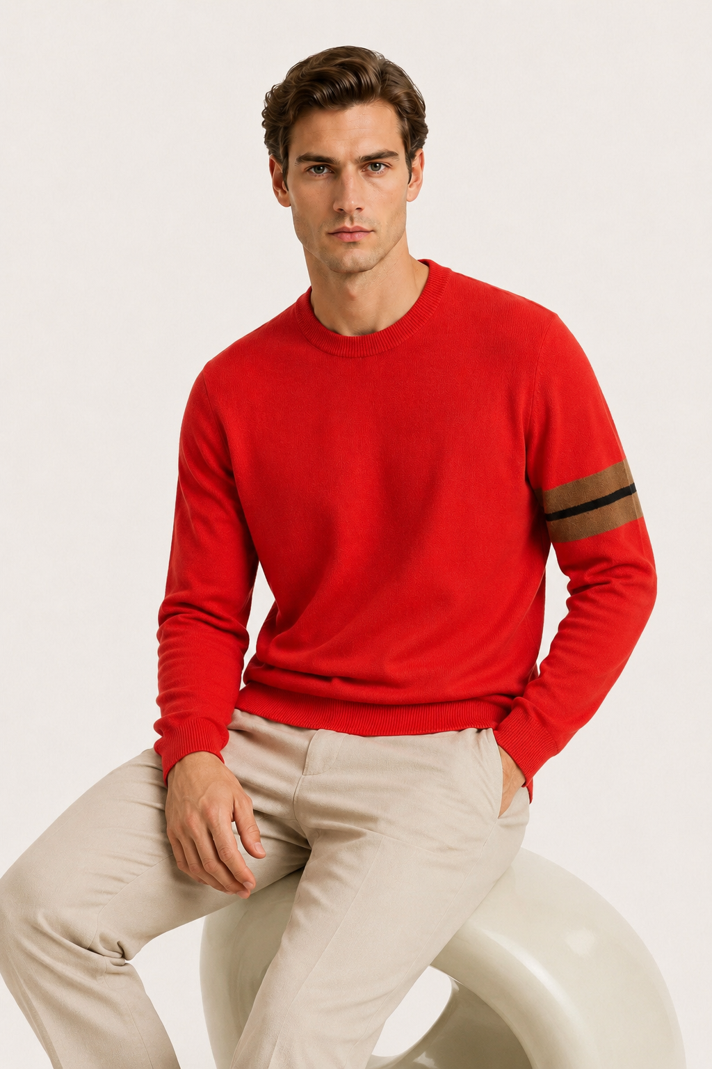 Sereno Cashmere Crewneck Red