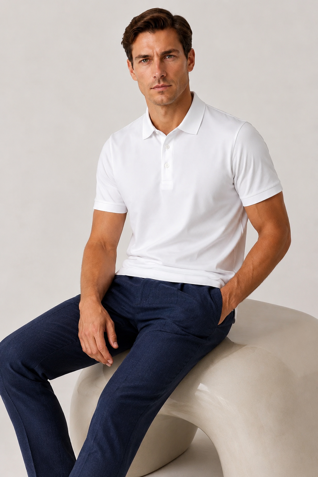 Azuro Polo White