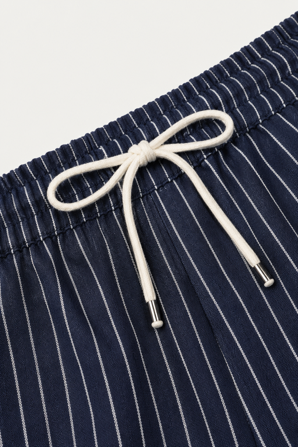 Amalfi Linen Stripe Pants Black