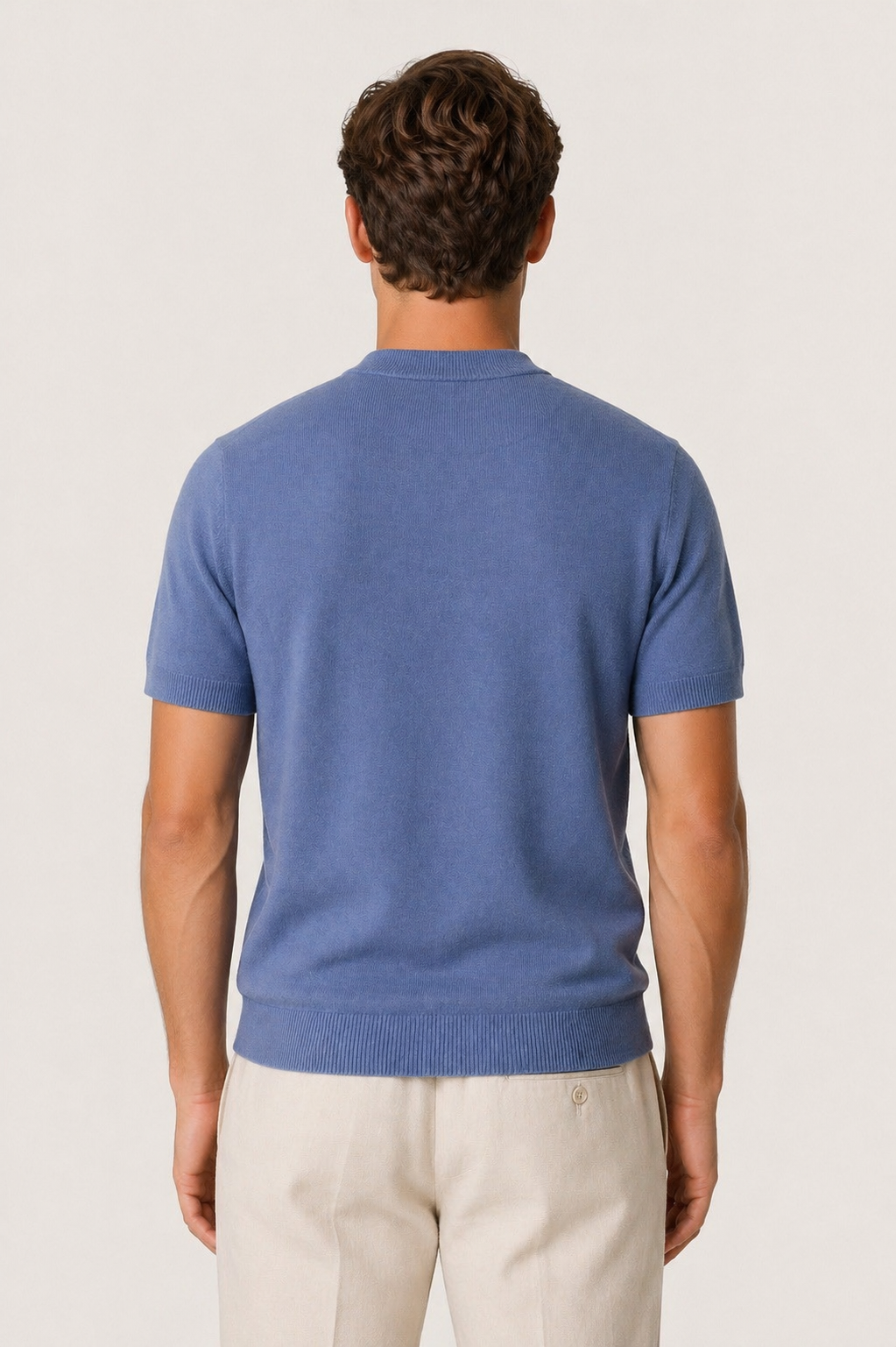 Azure Knit Tee Blue