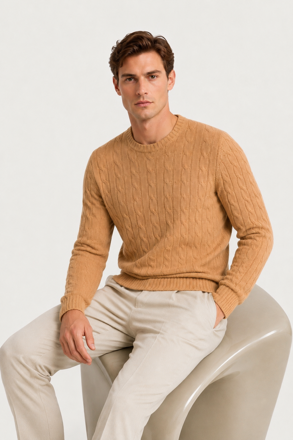 Artisan Cable Knit Camel