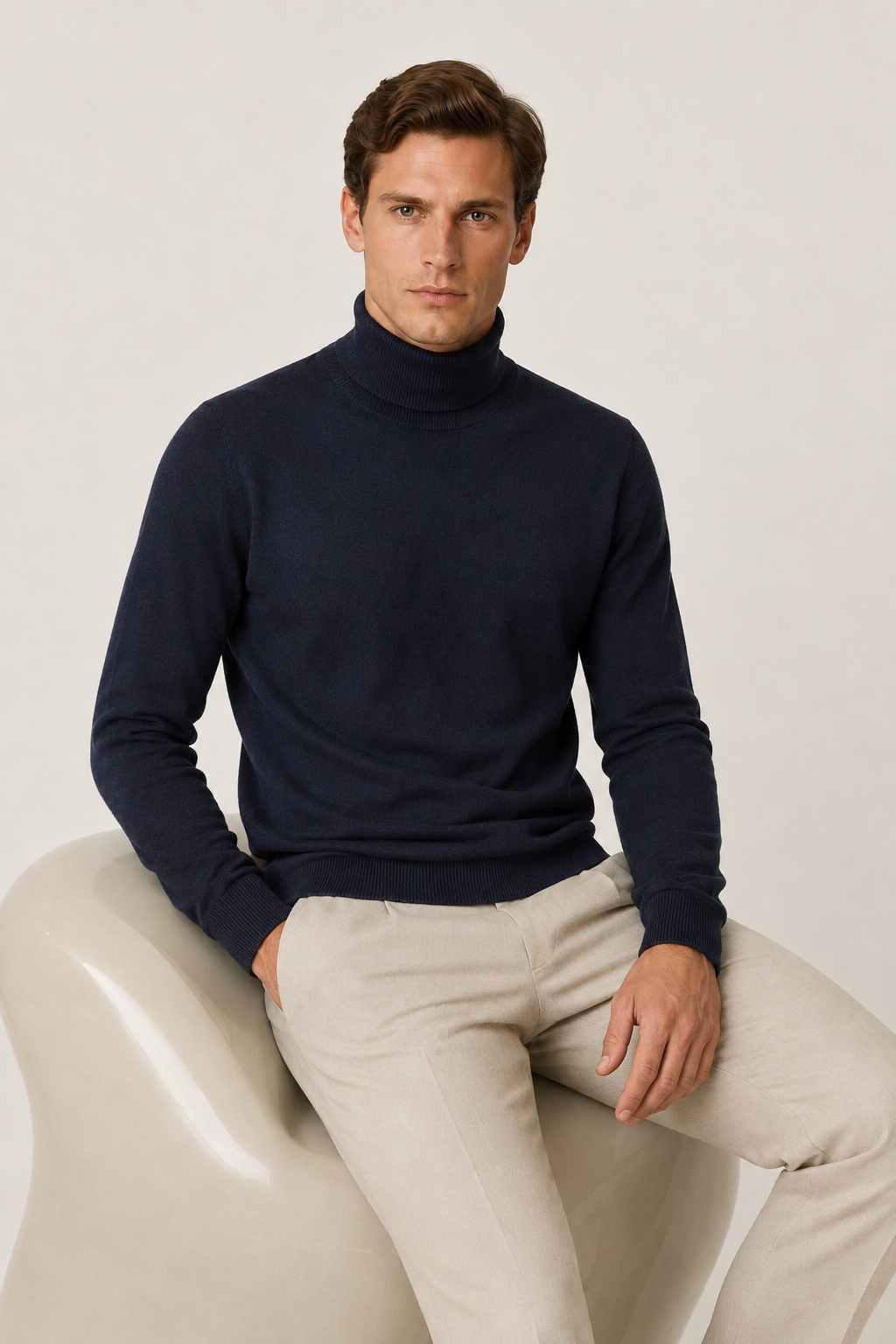 Bellamy Turtleneck Navy