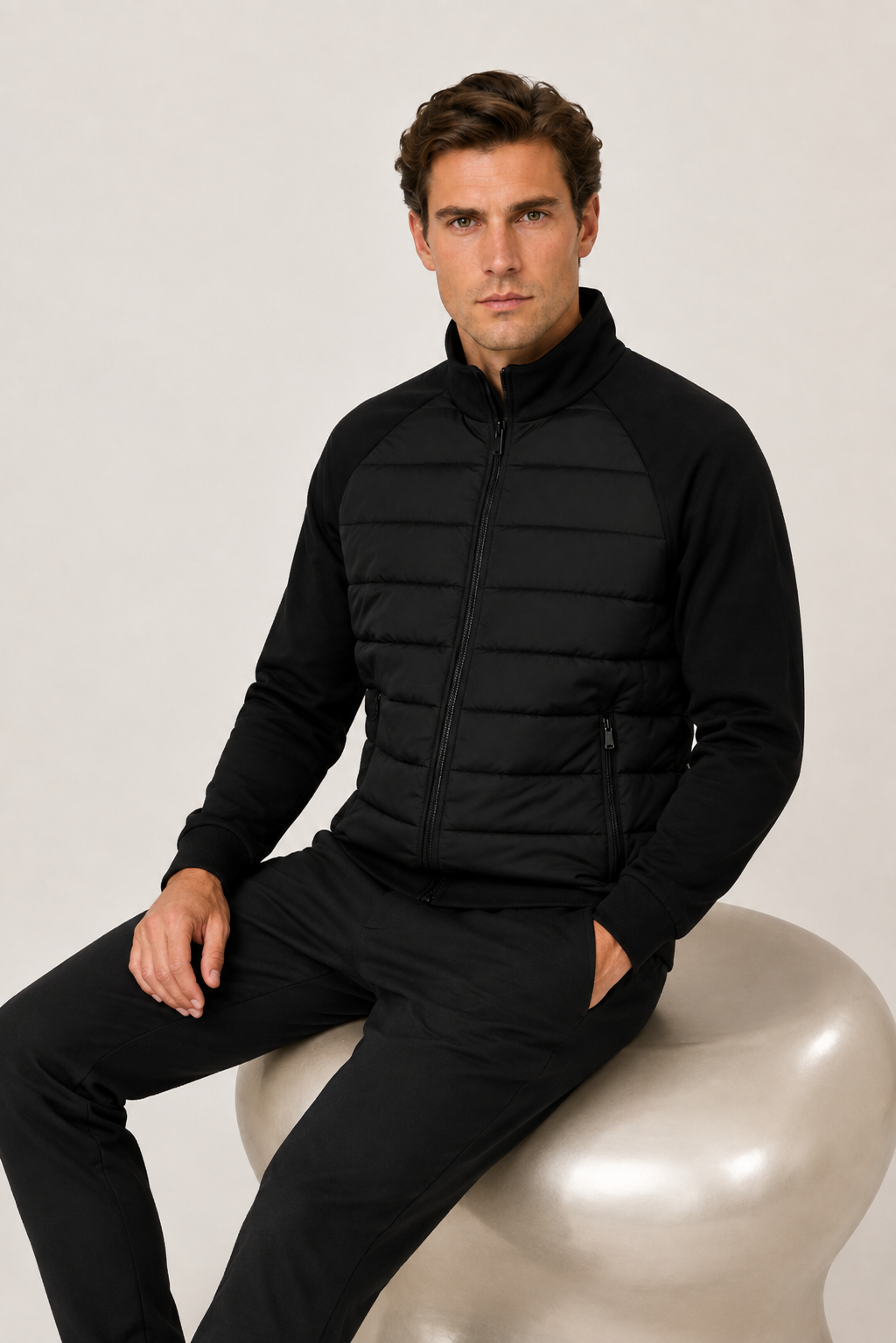 Essential Hybrid Jacket Black