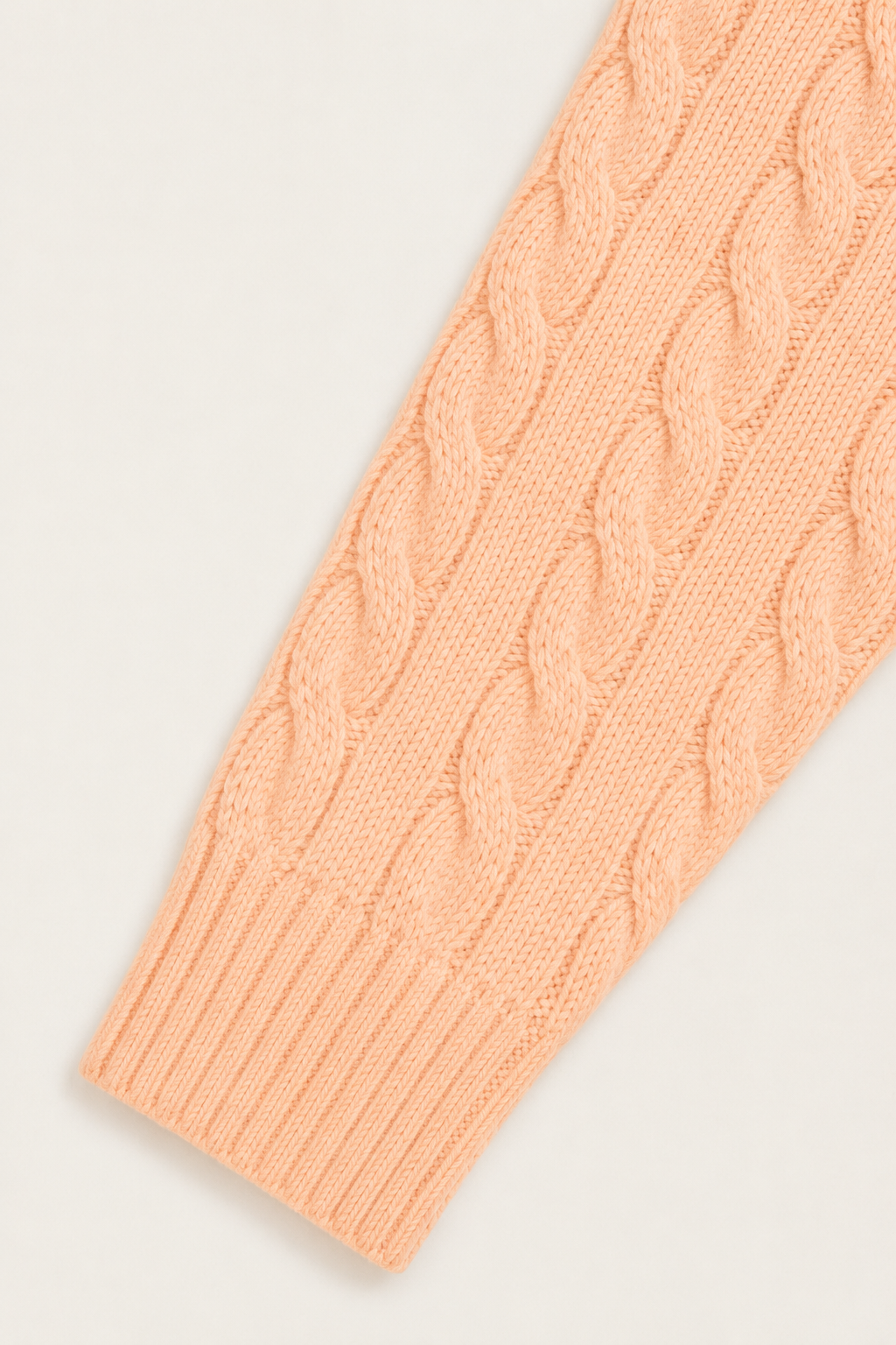 Classic Cable Quarter Zip Abricot