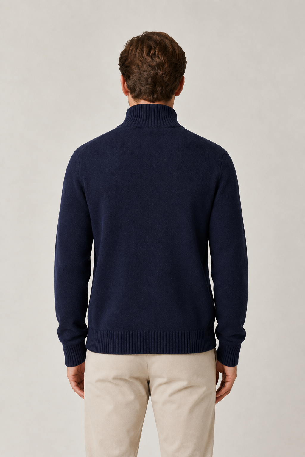 Knit Button Cardigan Navy