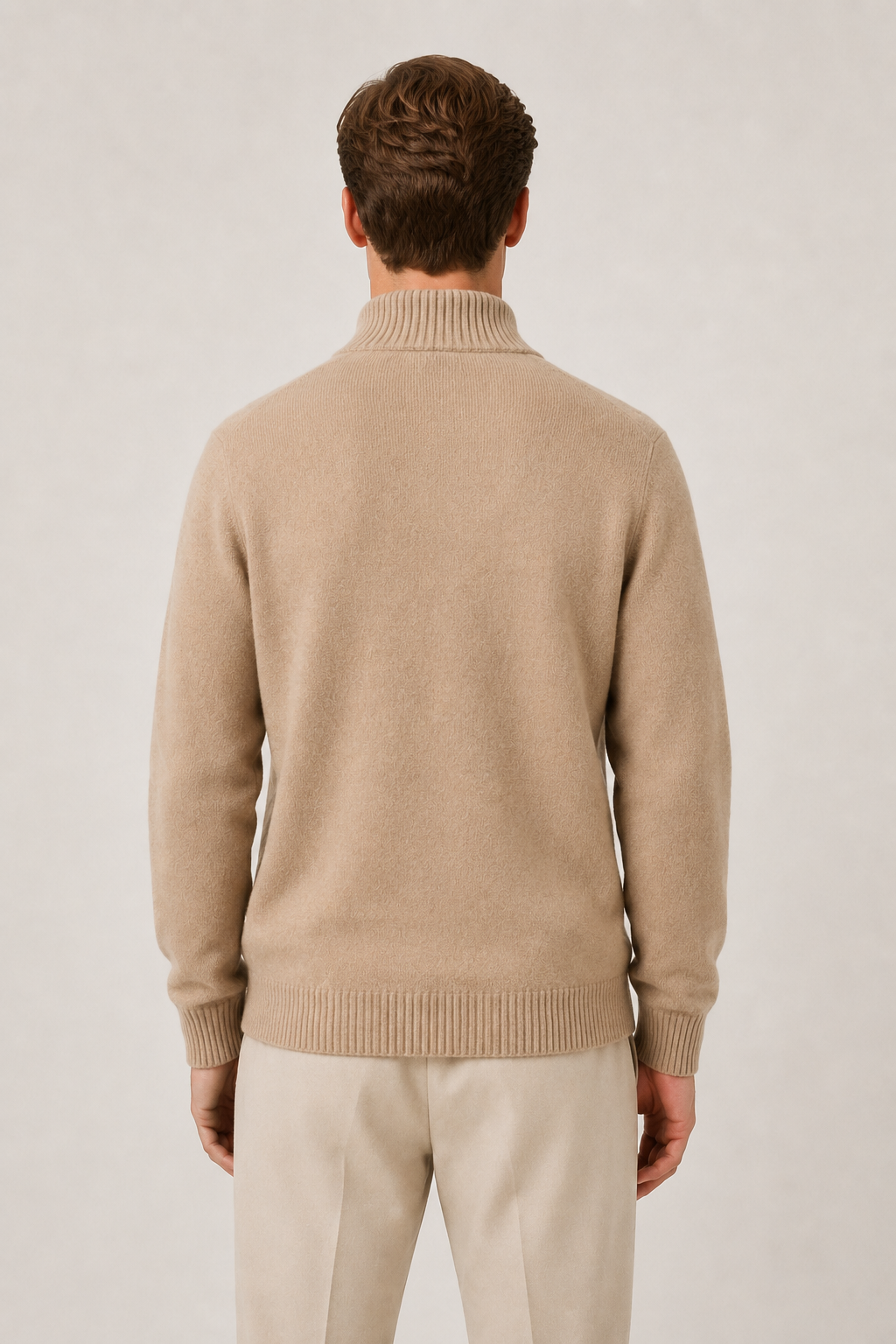 Knit Button Cardigan Sand
