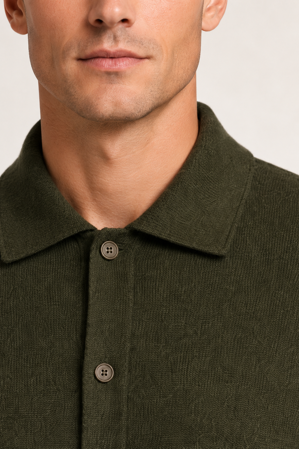 Valmont Button Knit Olive