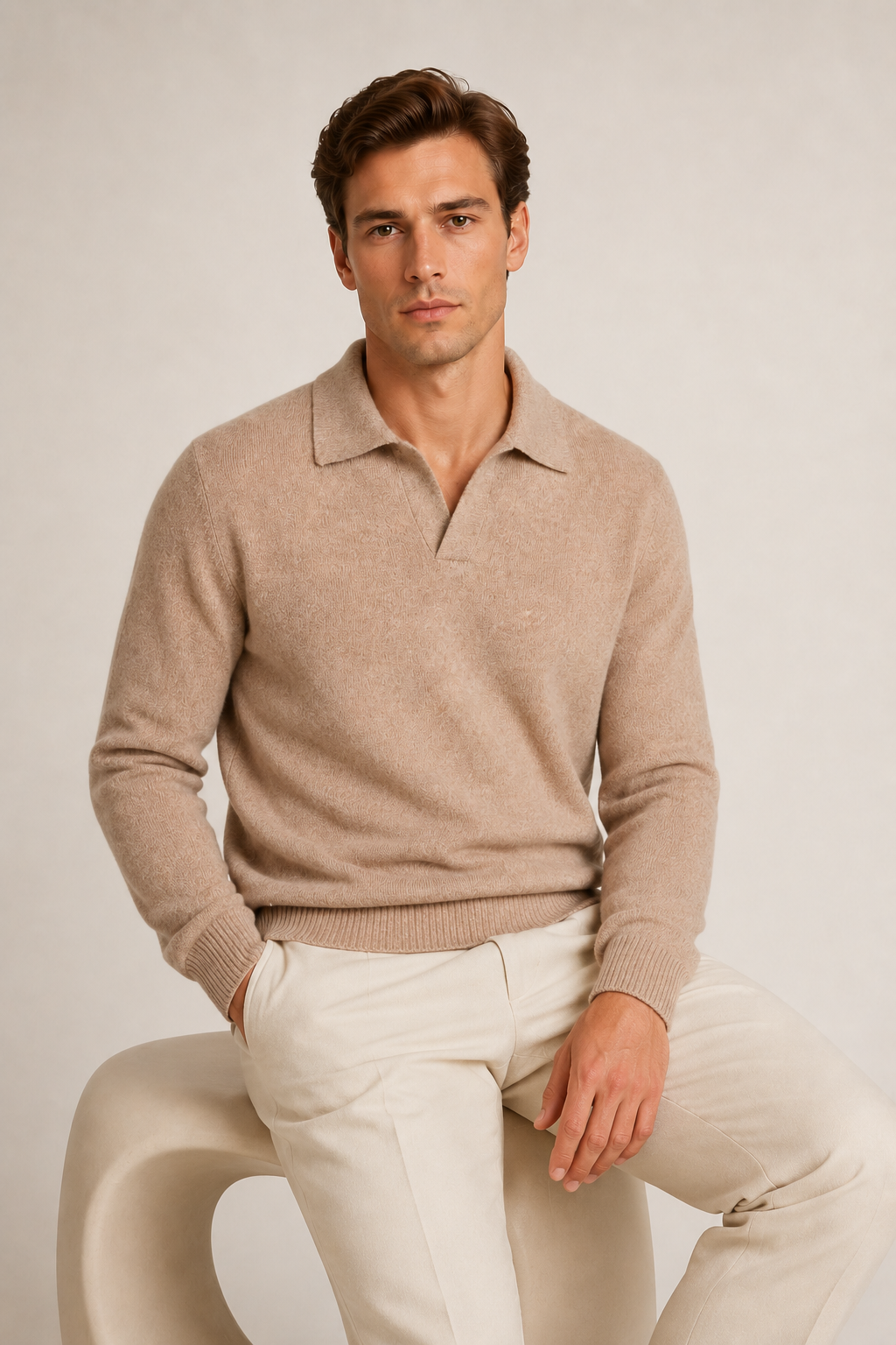 Nuage Sweater Knit Light Brown