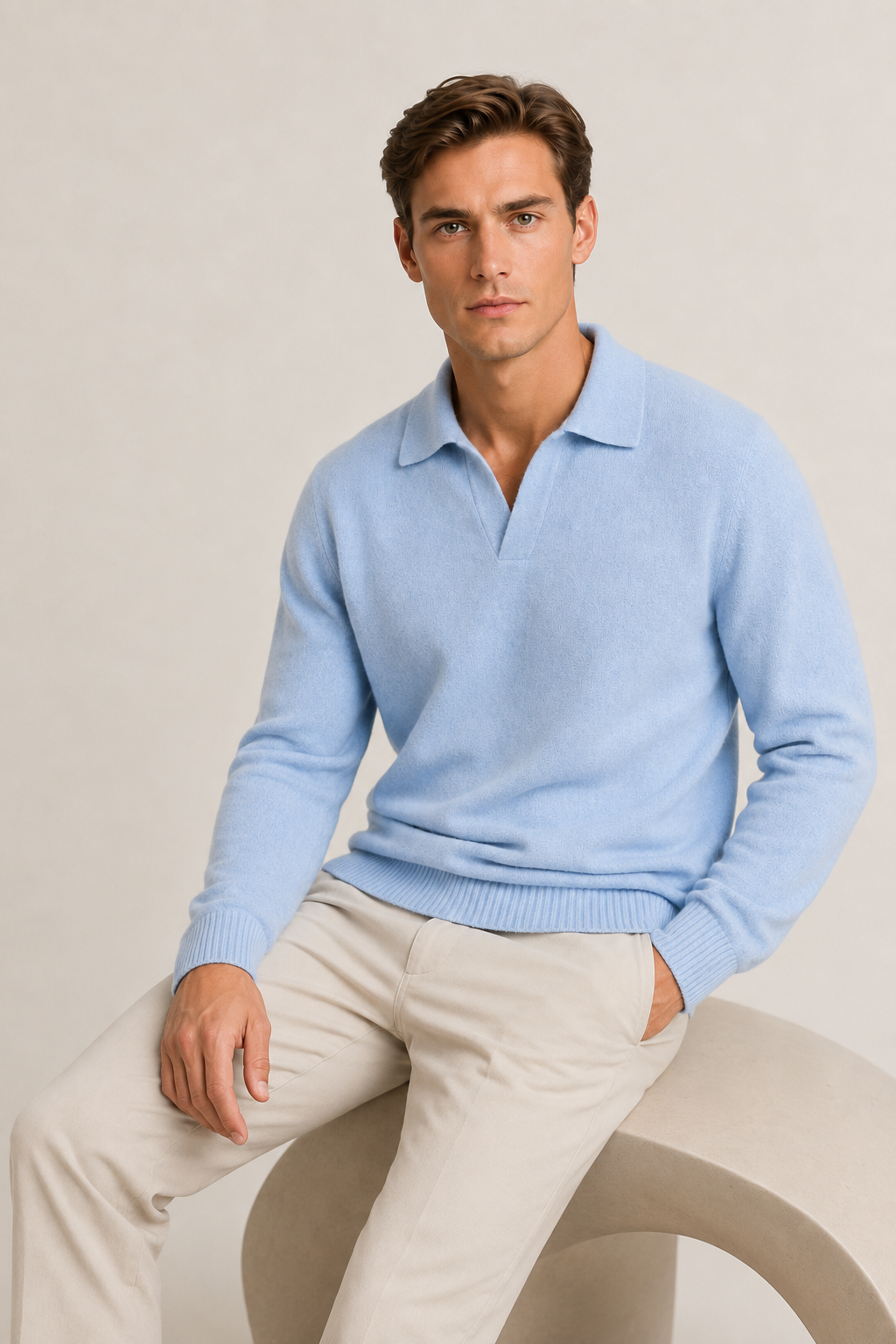 Nuage Sweater Knit Light Blue