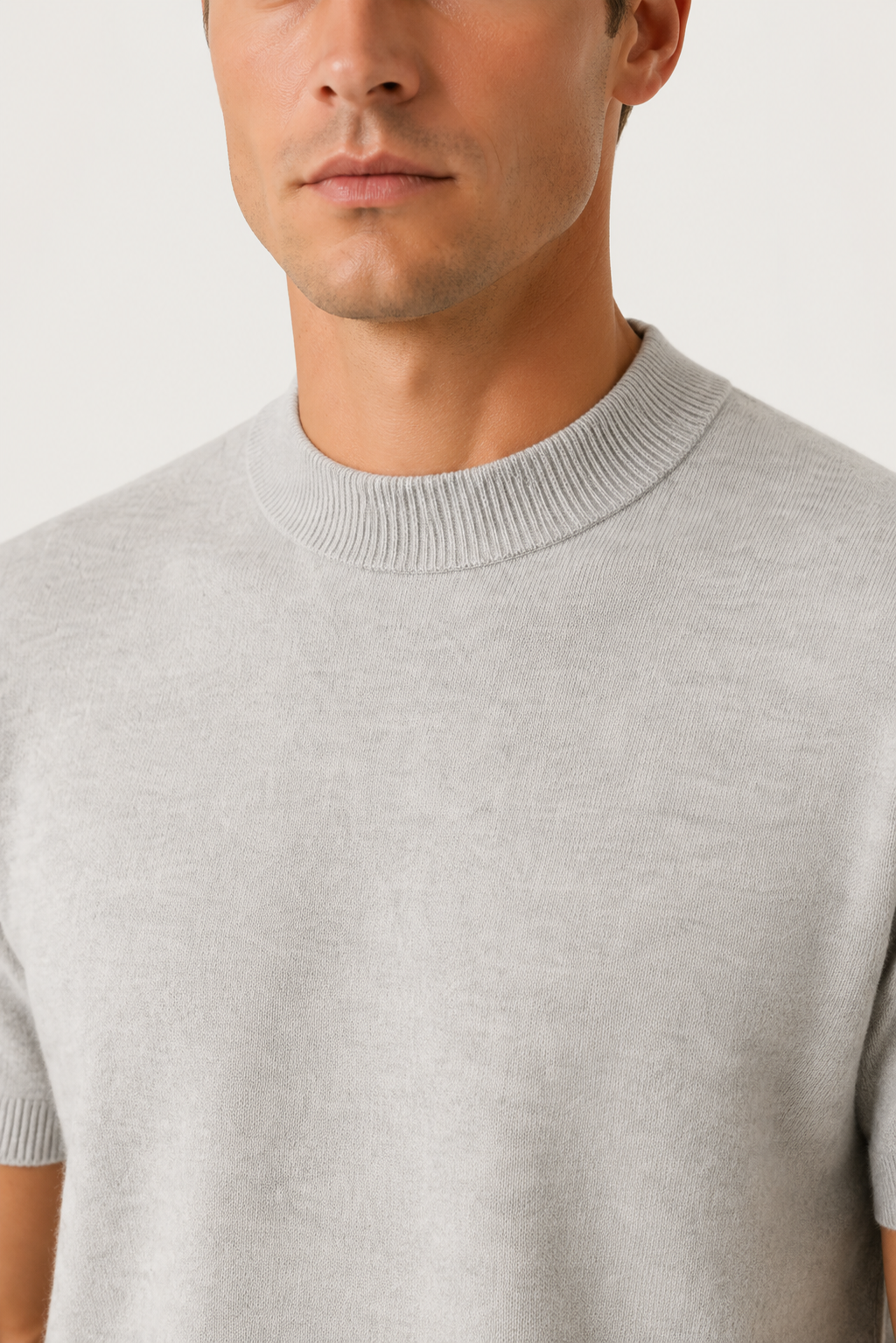 Azure Knit Tee Gray