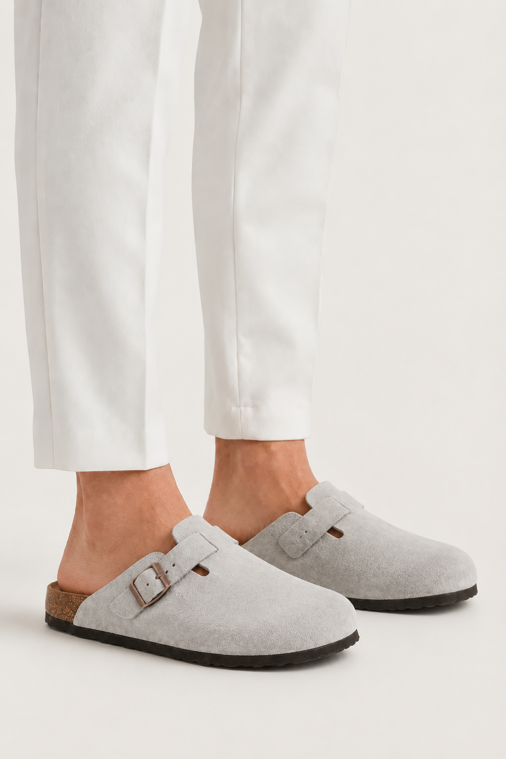 Montreux Suede Clog Grey