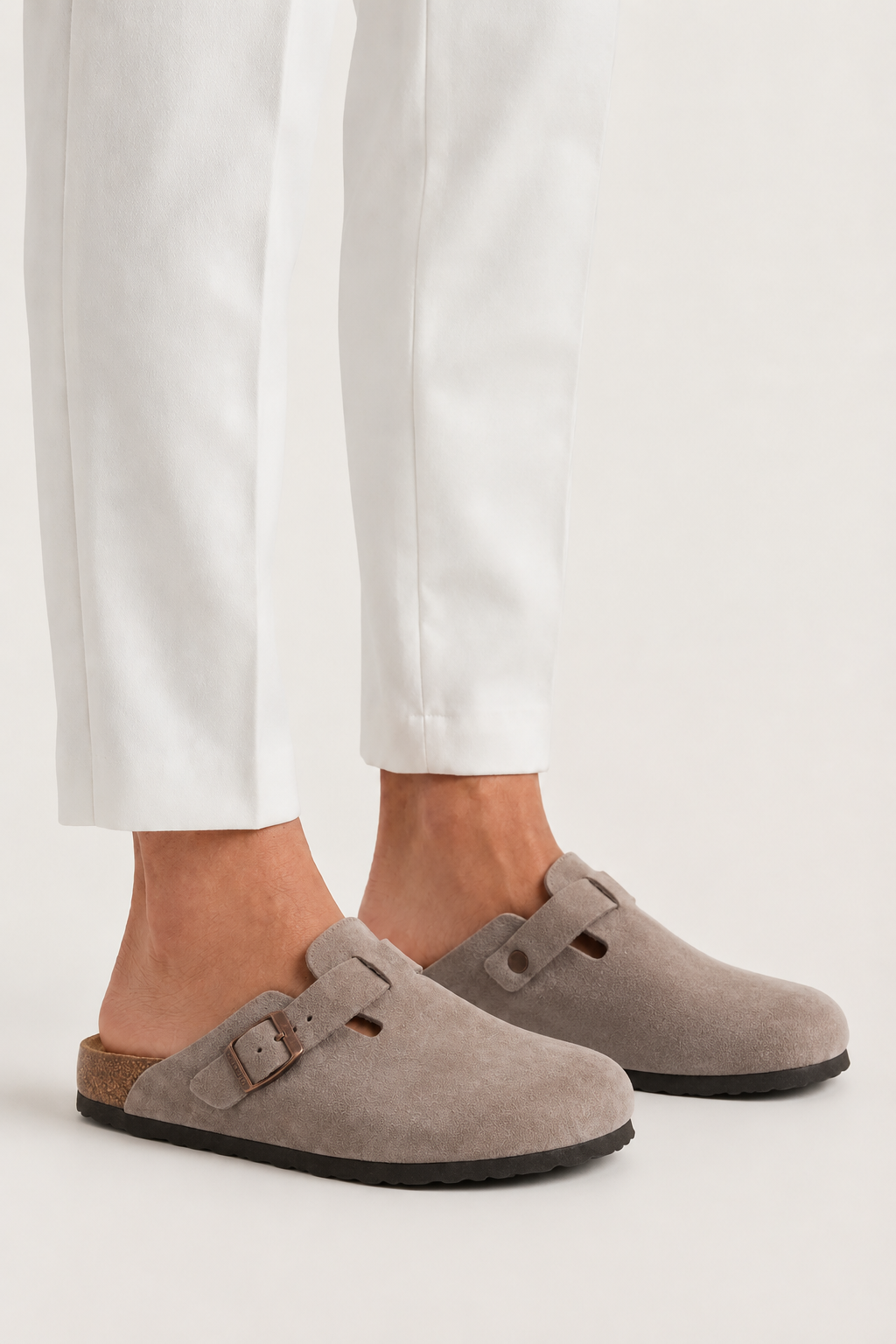 Montreux Suede Clog Taupe
