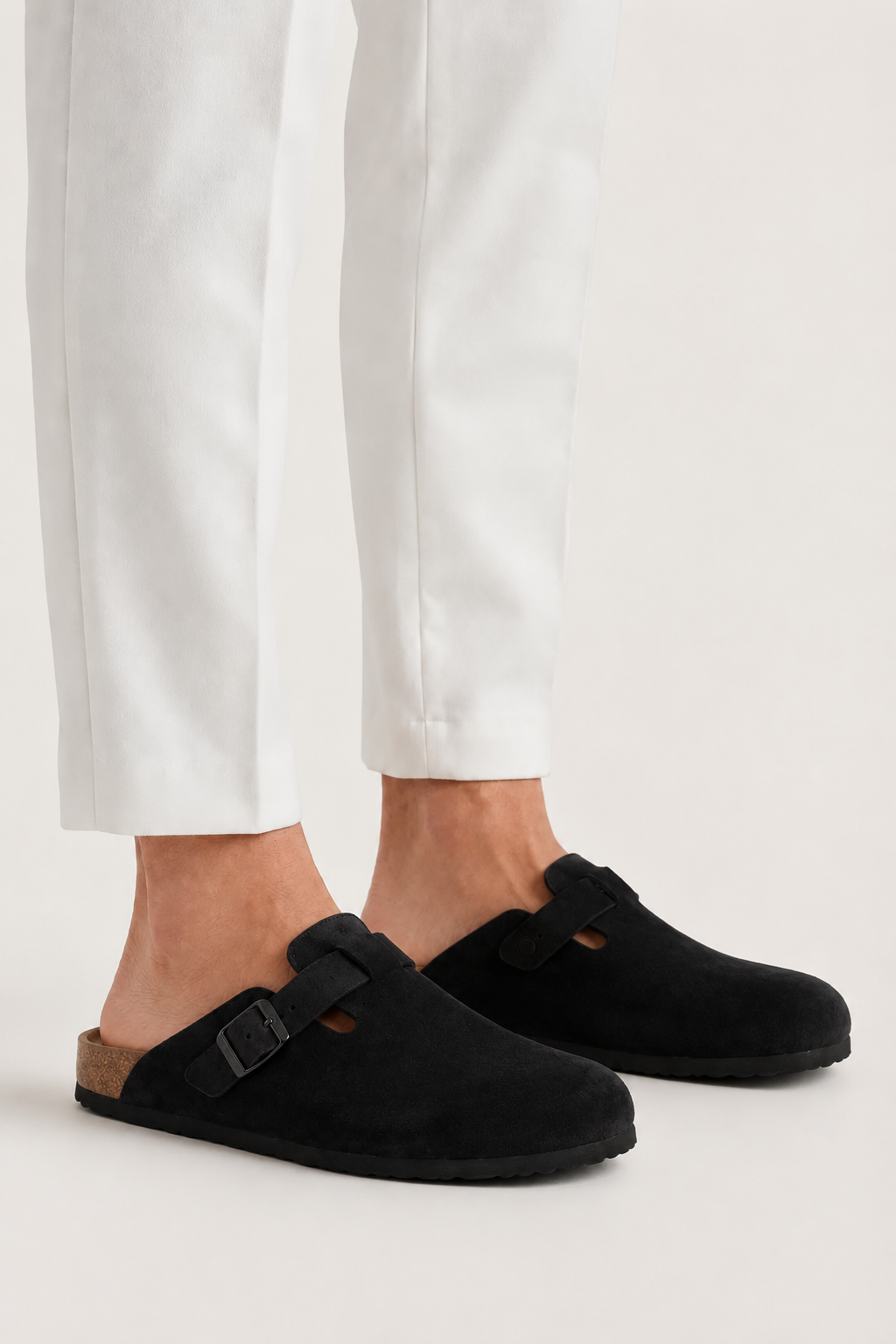 Montreux Suede Clog Black