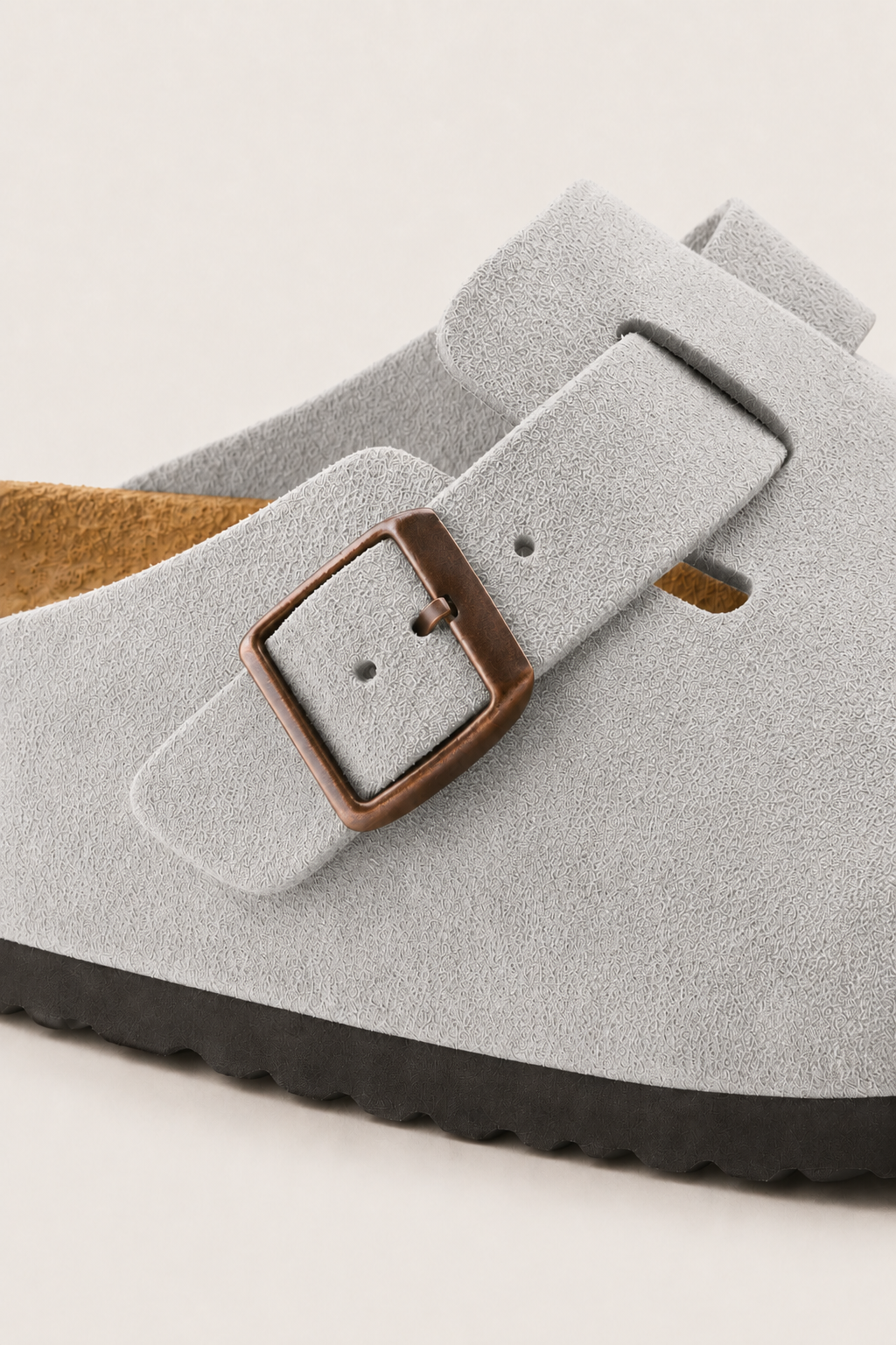 Montreux Suede Clog Grey