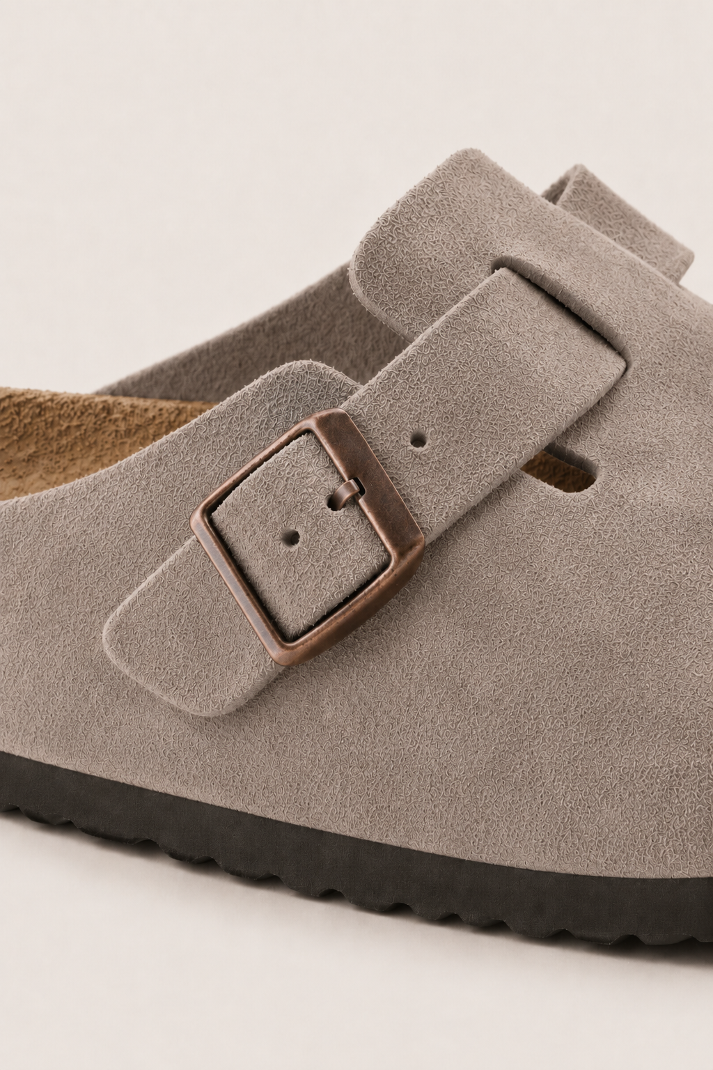 Montreux Suede Clog Taupe