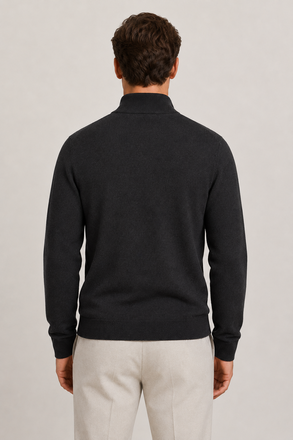 Reversible Zip Knit Black & Gray