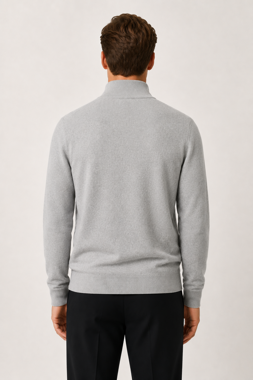 Reversible Zip Knit Black & Gray