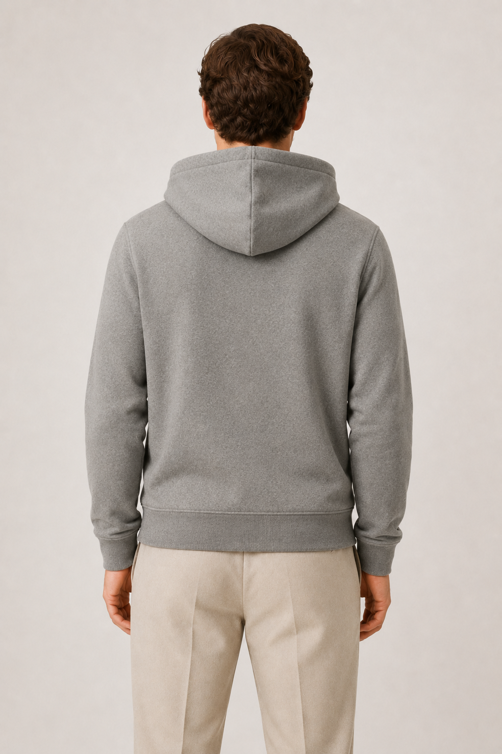 Reversible Hooded Zip Knit Brown & Gray