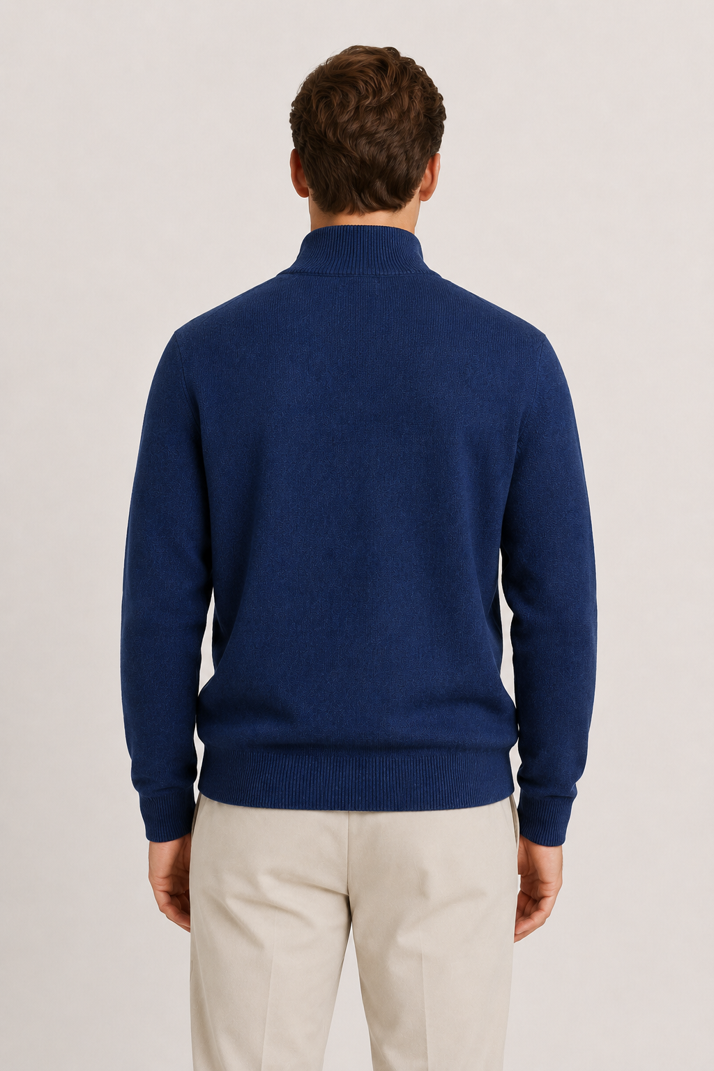 Reversible Zip Knit Navy & Gray