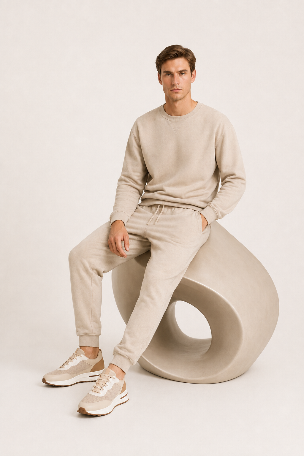 Salerno Cashmere Jogger Beige