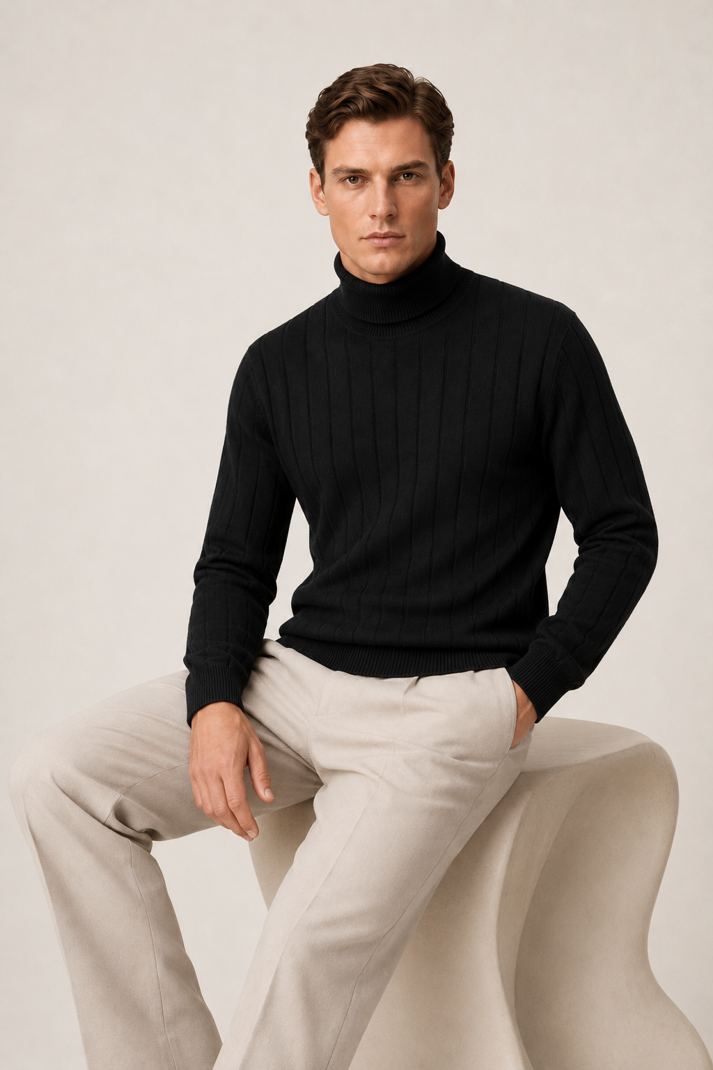 Tailored Turtleneck Black