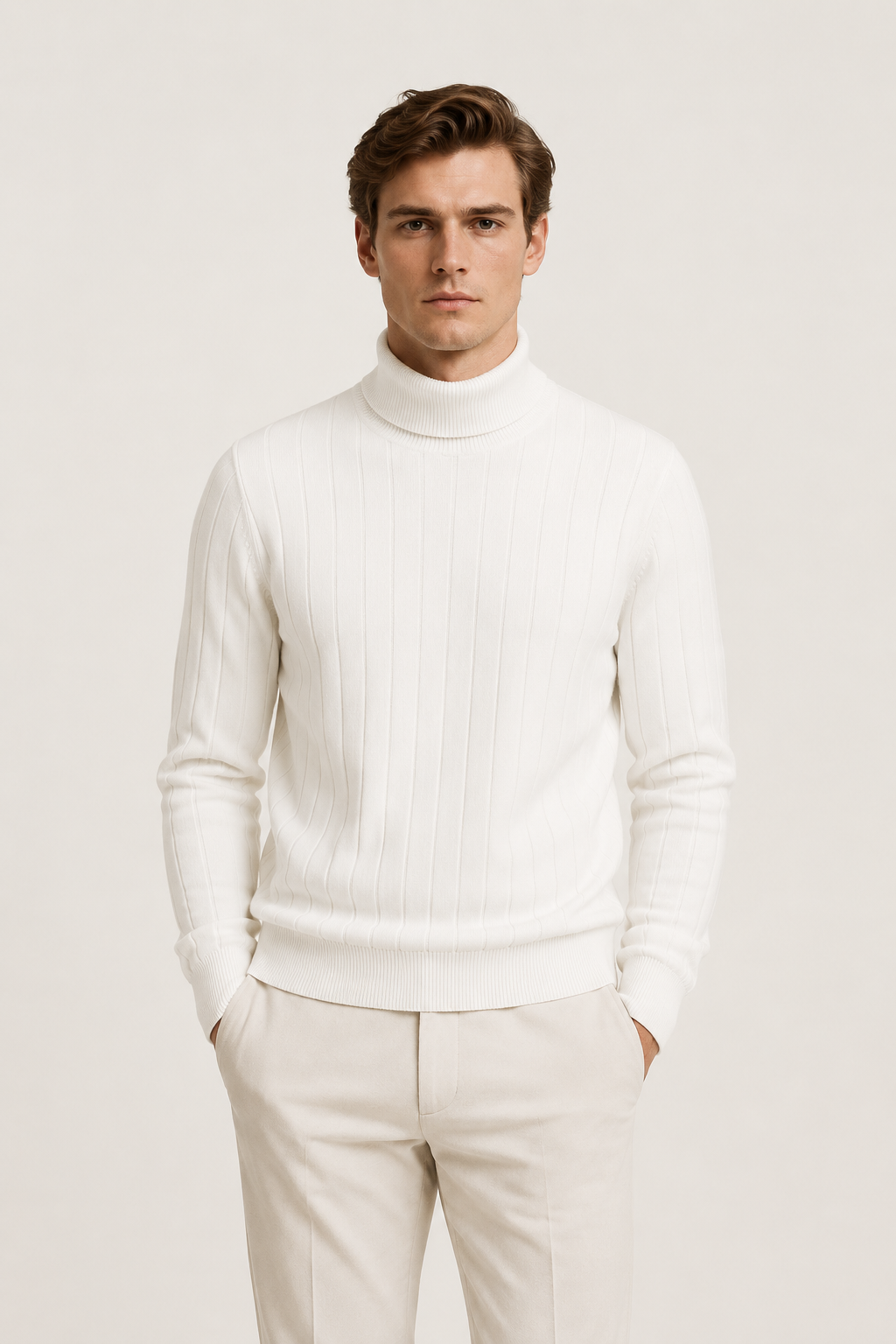 Tailored Turtleneck White