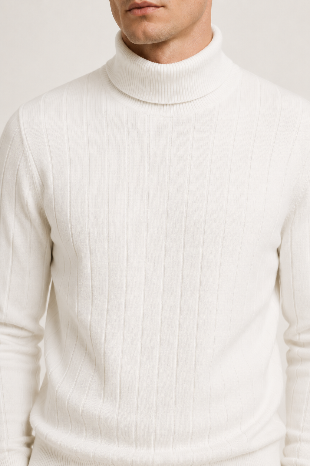 Tailored Turtleneck White