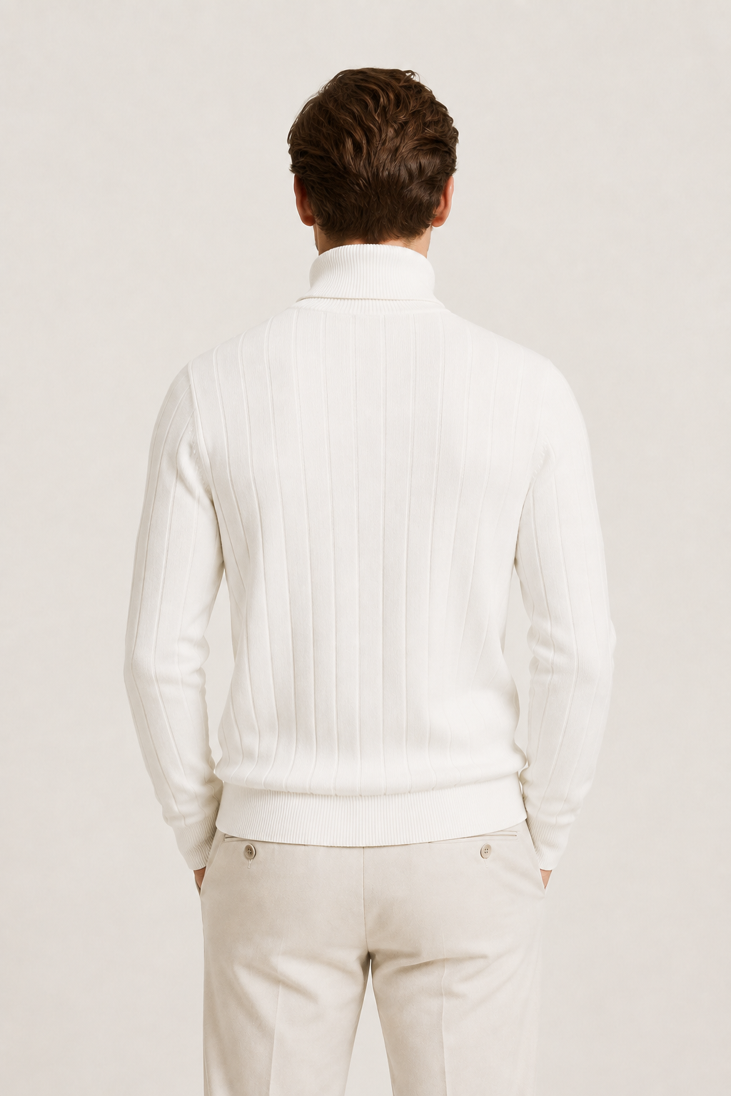 Tailored Turtleneck White