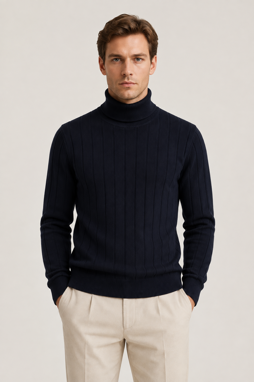 Tailored Turtleneck Navy