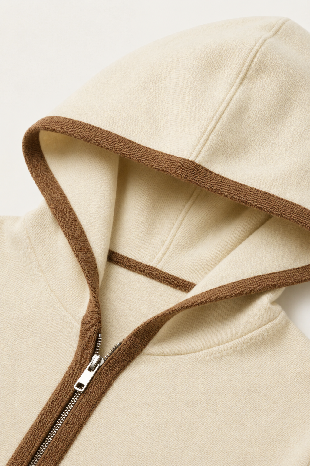 Hooded Cardigan Beige
