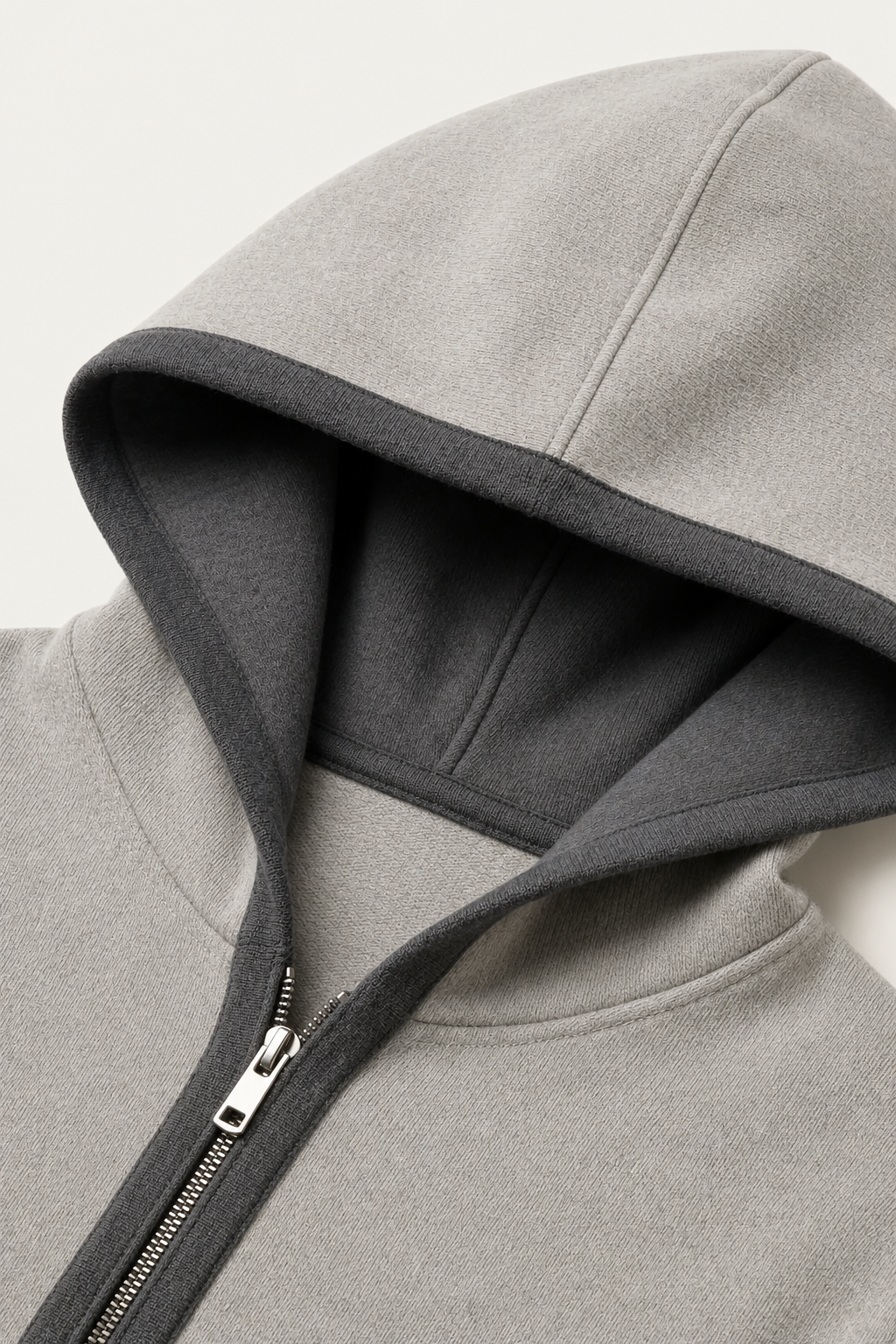 Hooded Cardigan Grey / Light Grey