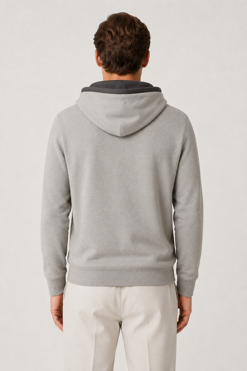 Hooded Cardigan Grey / Light Grey