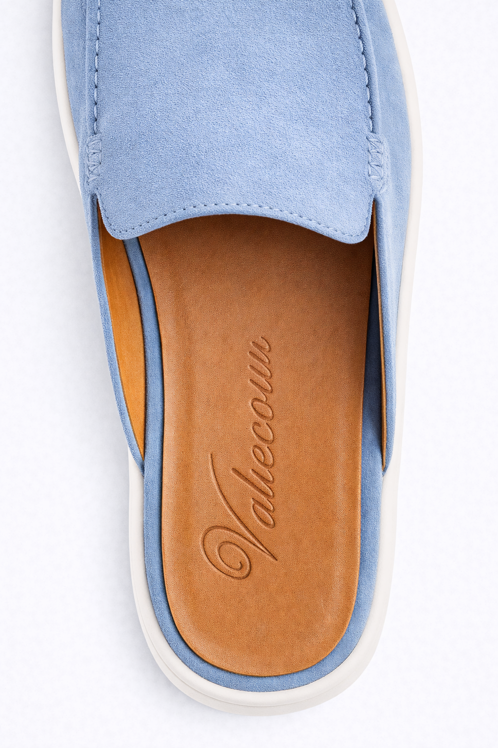Ancestral Suede Mule Light Blue