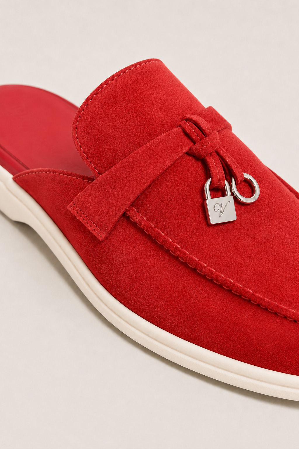 Ancestral Buckle Mule Red