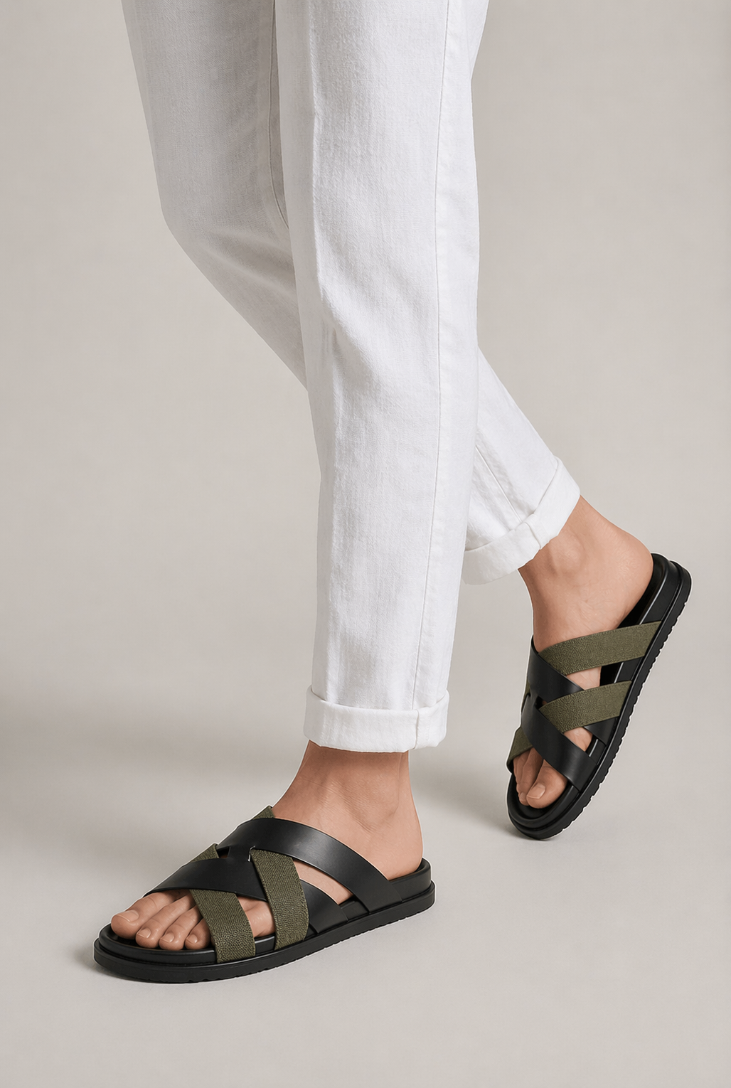 Alviro Sandal Nº1 Olive/Black