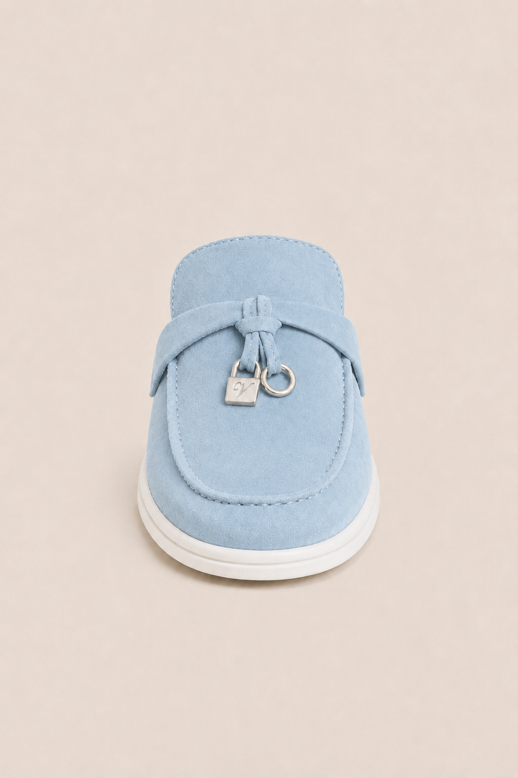 Ancestral Buckle Mule Light Blue