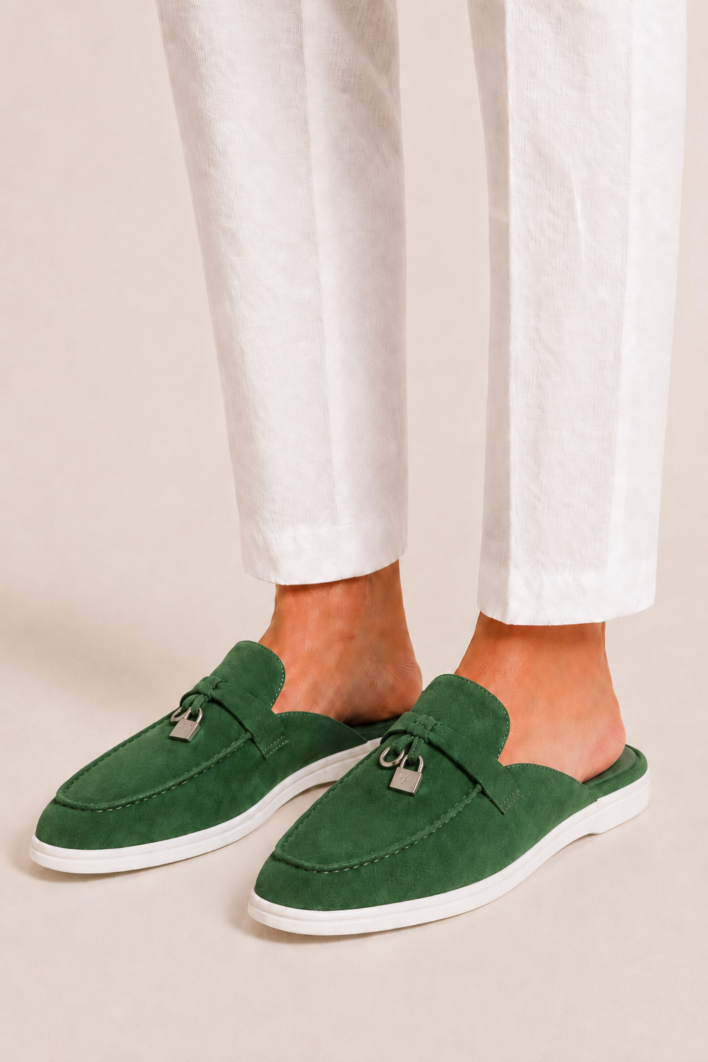 Ancestral Buckle Mule Green